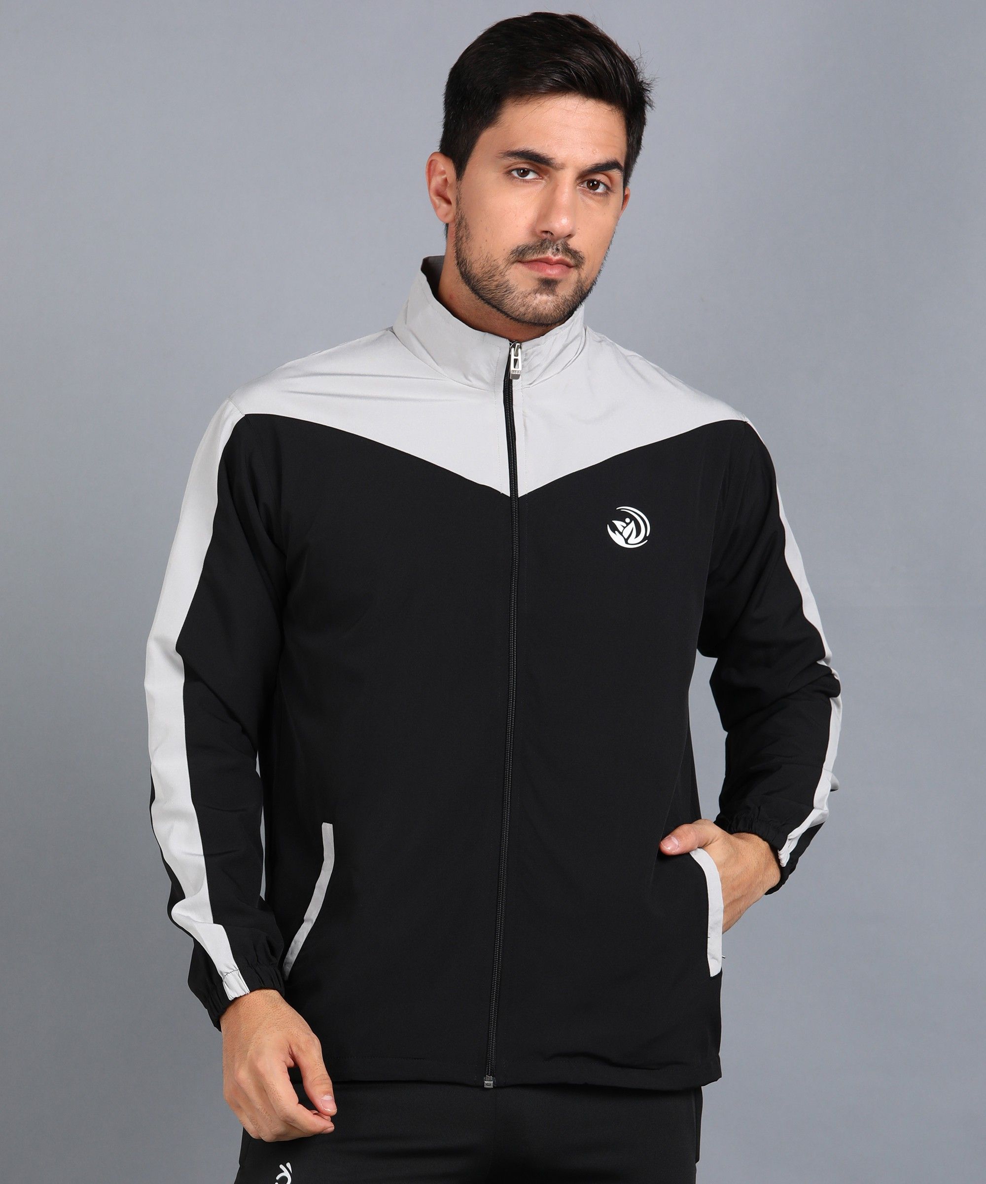 Men Colorblock Sports Jacket-image-46