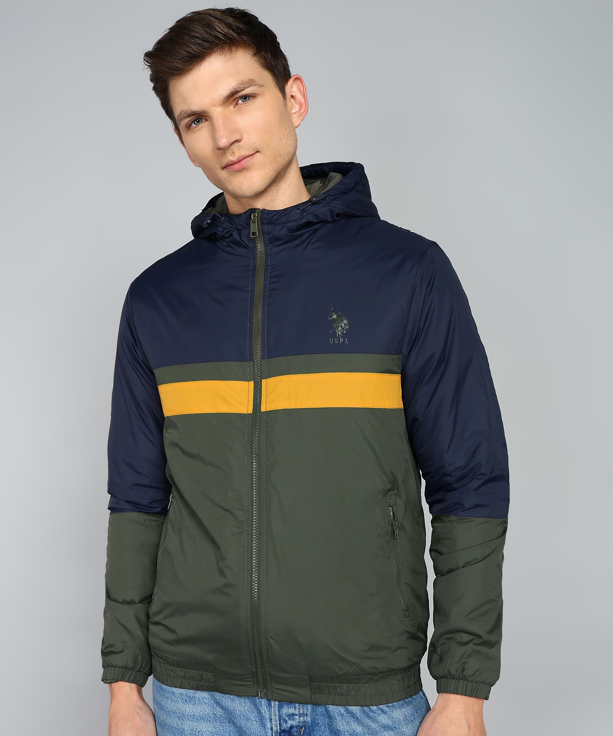 u.s. polo assn. Men Colorblock Casual Jacket-picture-11