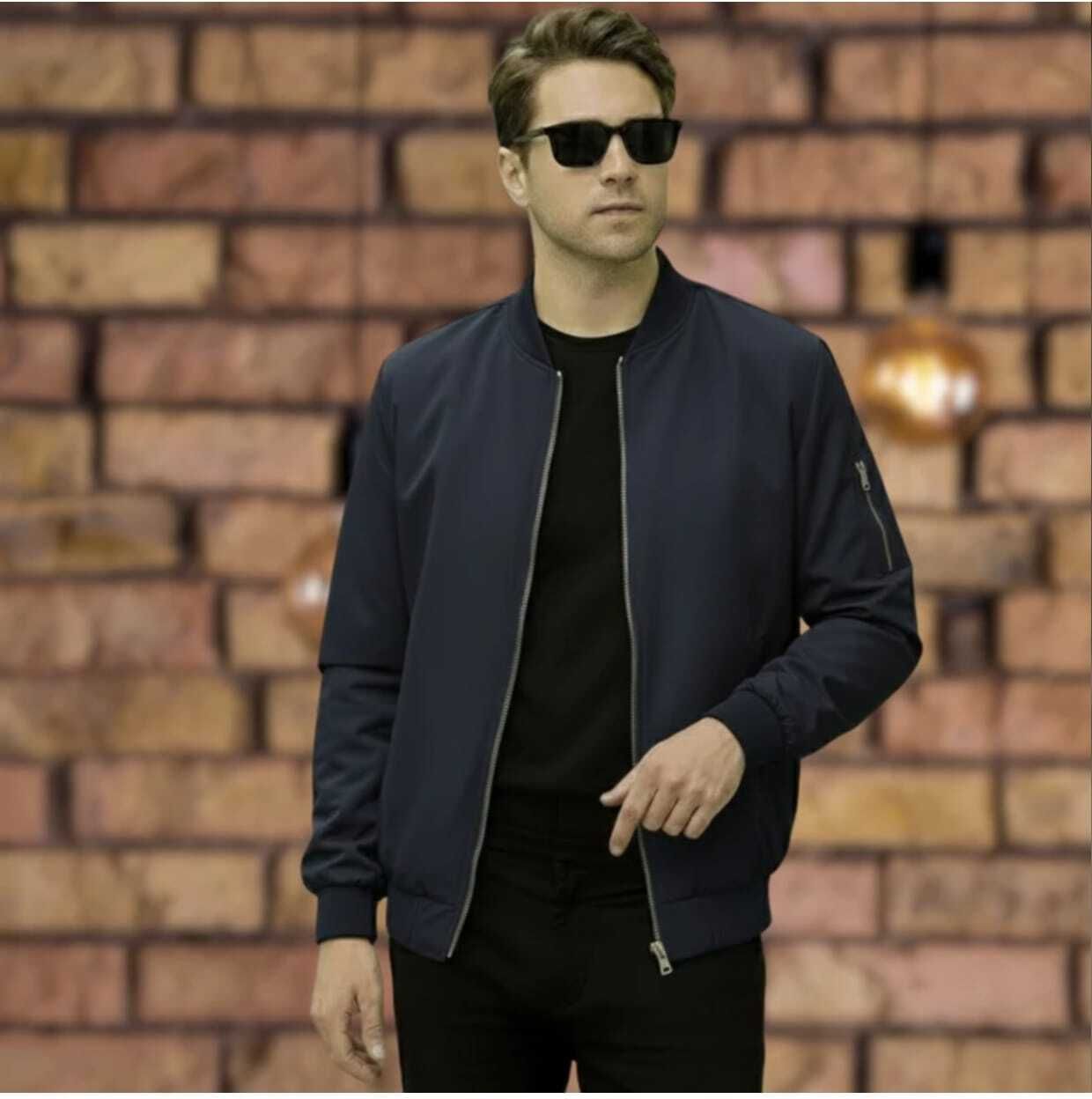 jnh fashion Men Colorblock Bomber Jacket-picture-29