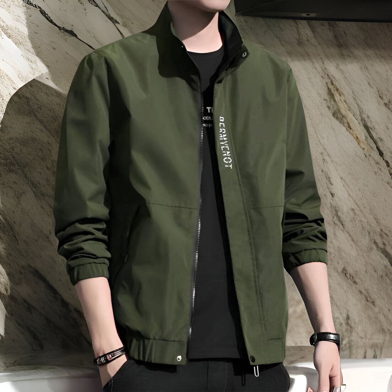 kajar Men Solid Bomber Jacket-picture-14