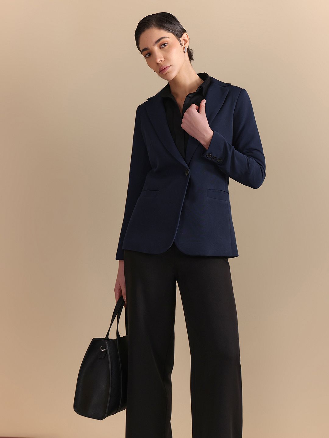 fable street Women Solid Single Breasted Casual Blazer-picture-40