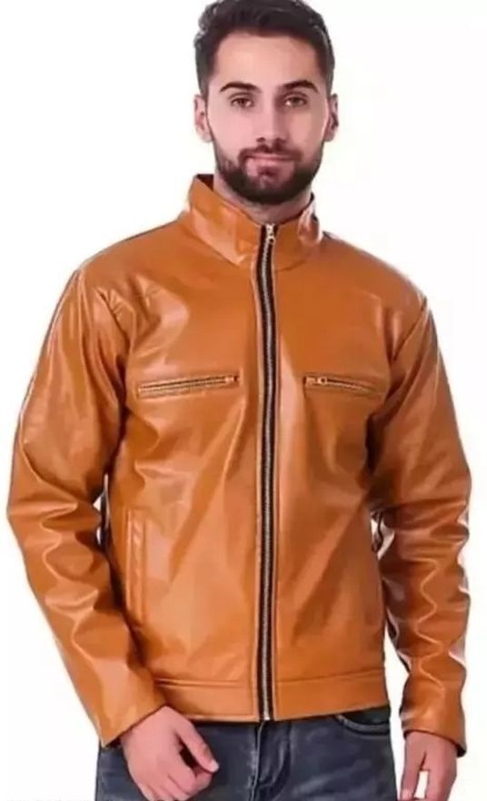reksans trends Men Solid Leather Jacket-picture-20