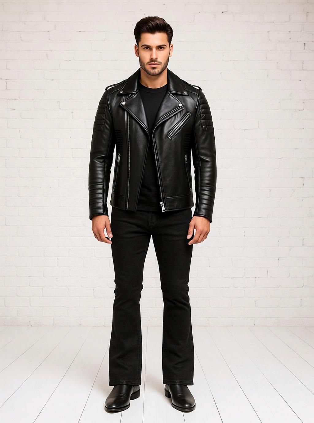 shopfusionn Men Solid Biker/Riding Jacket-picture-20