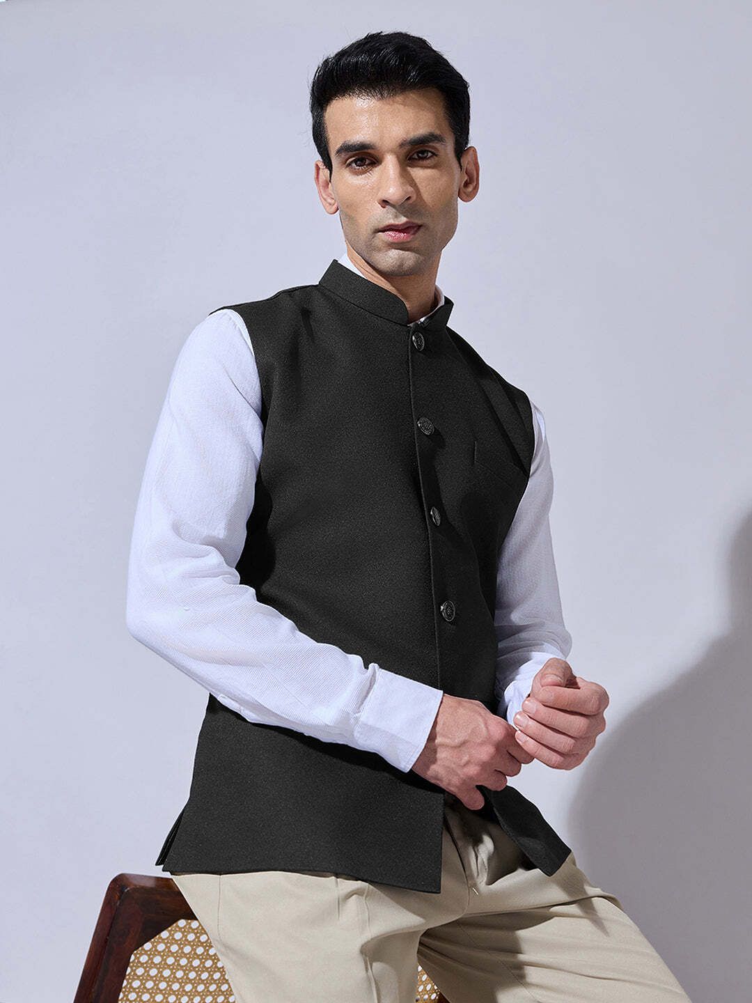 showoffff Men Solid Nehru Jacket-picture-13