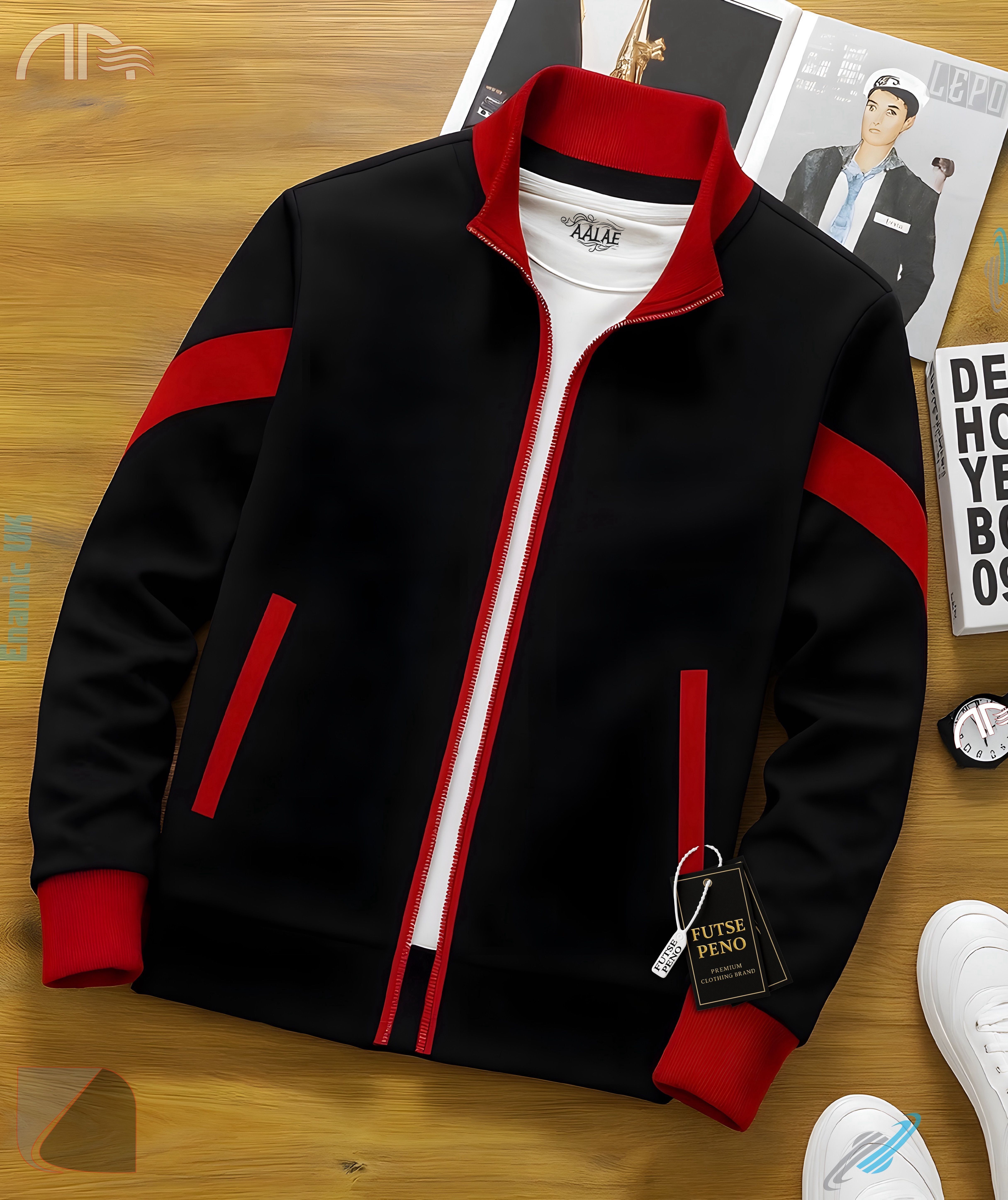 futse peno Men Striped Casual Jacket-picture-10