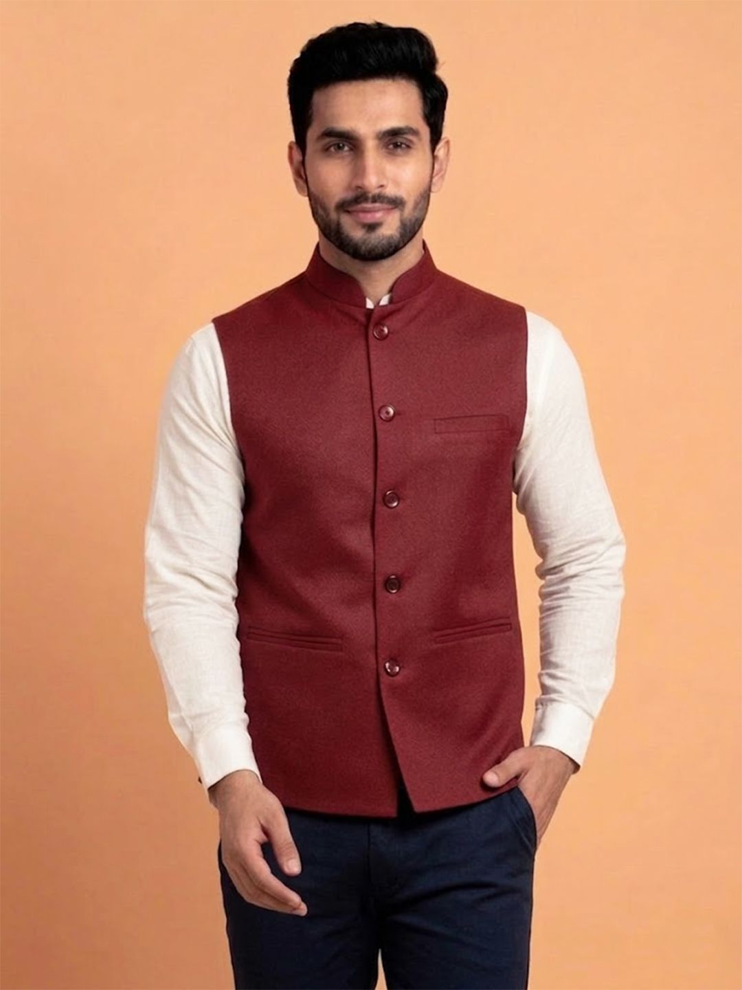 Solid Men Waistcoat-image-8