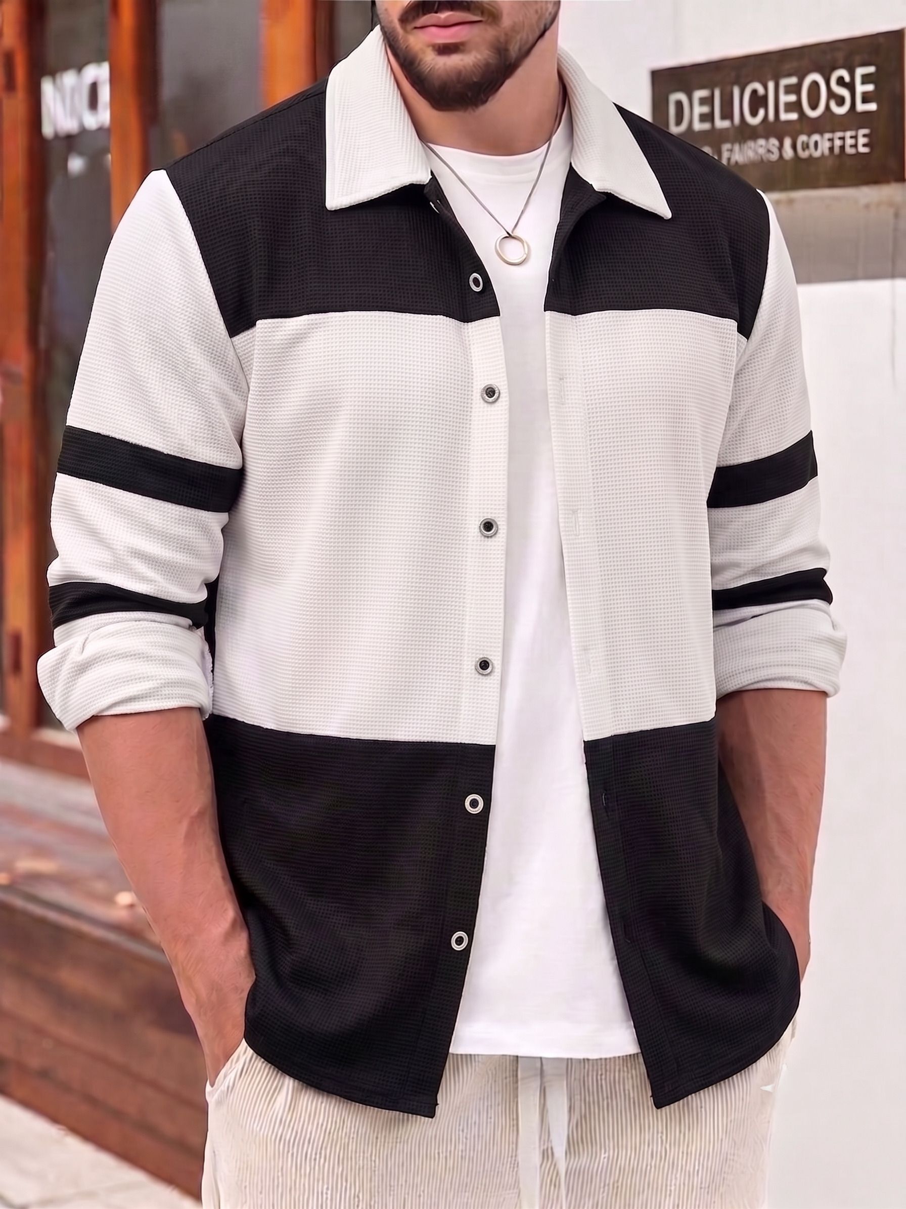 try this Men Colorblock Casual Jacket-picture-31
