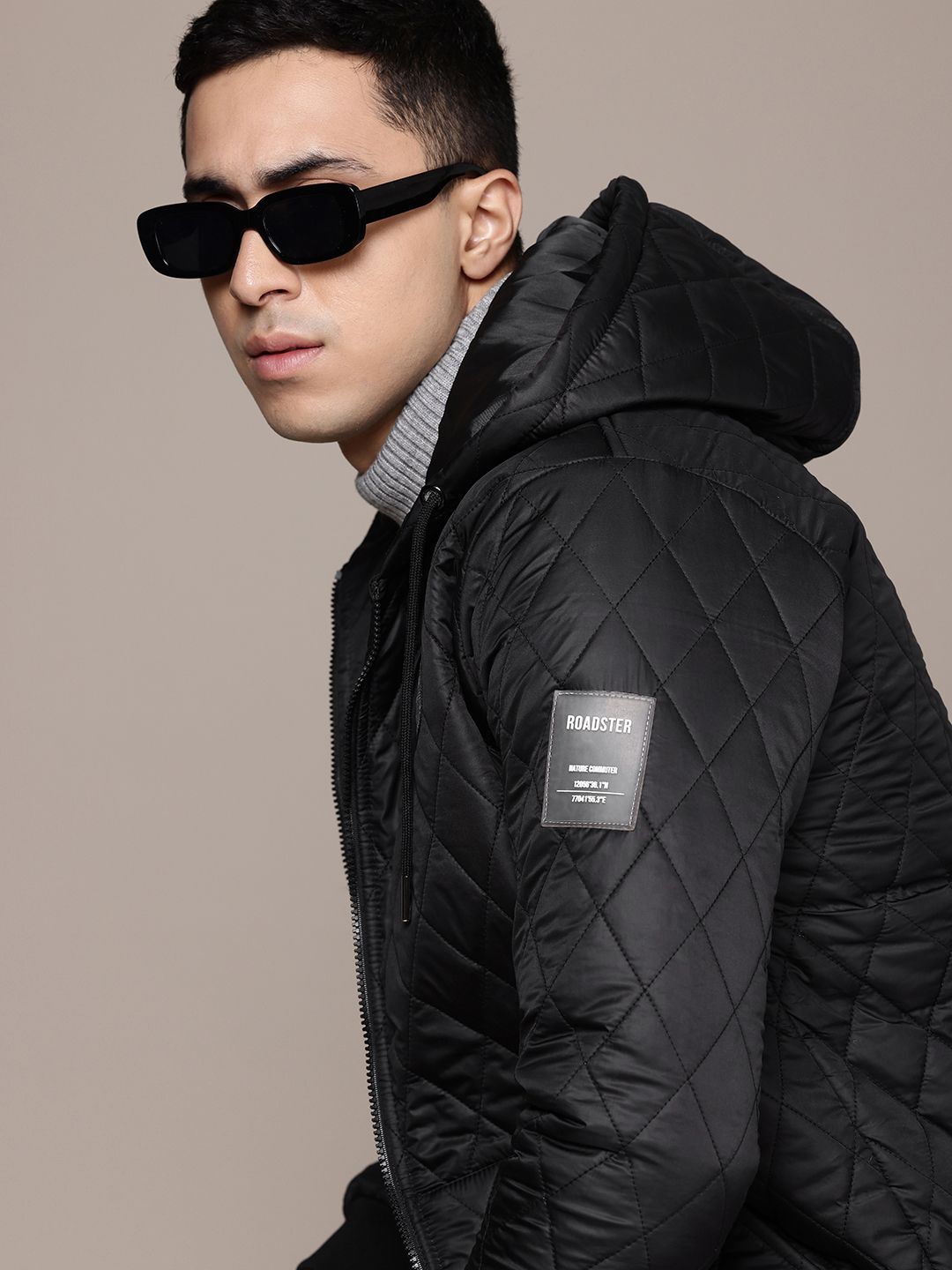 Men Solid Quilted Jacket-image-32