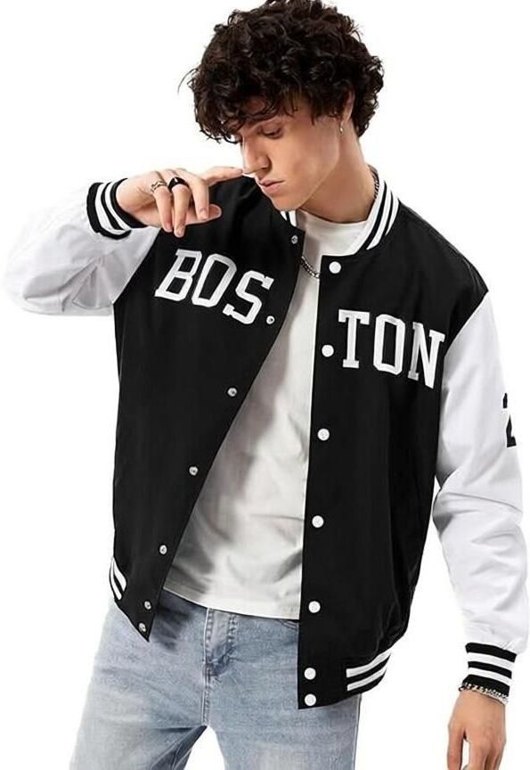 flaxwear Men Colorblock Varsity Jacket-picture-48