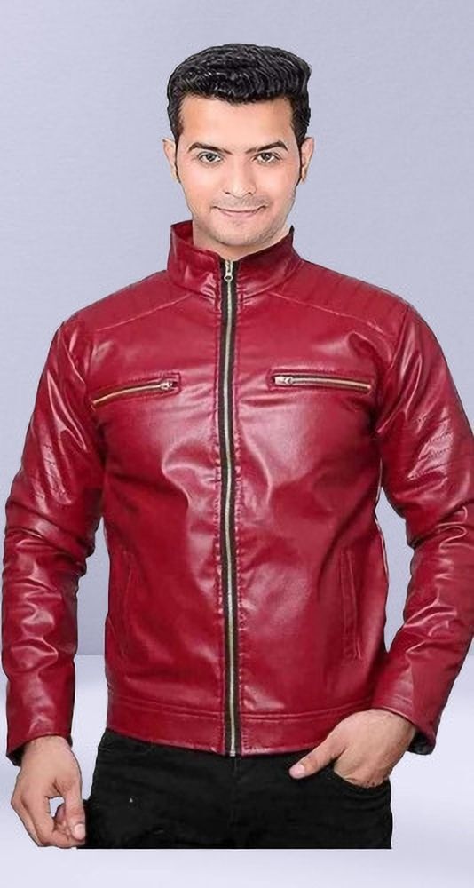 lapataclub fabs Men Solid Leather Jacket-picture-19