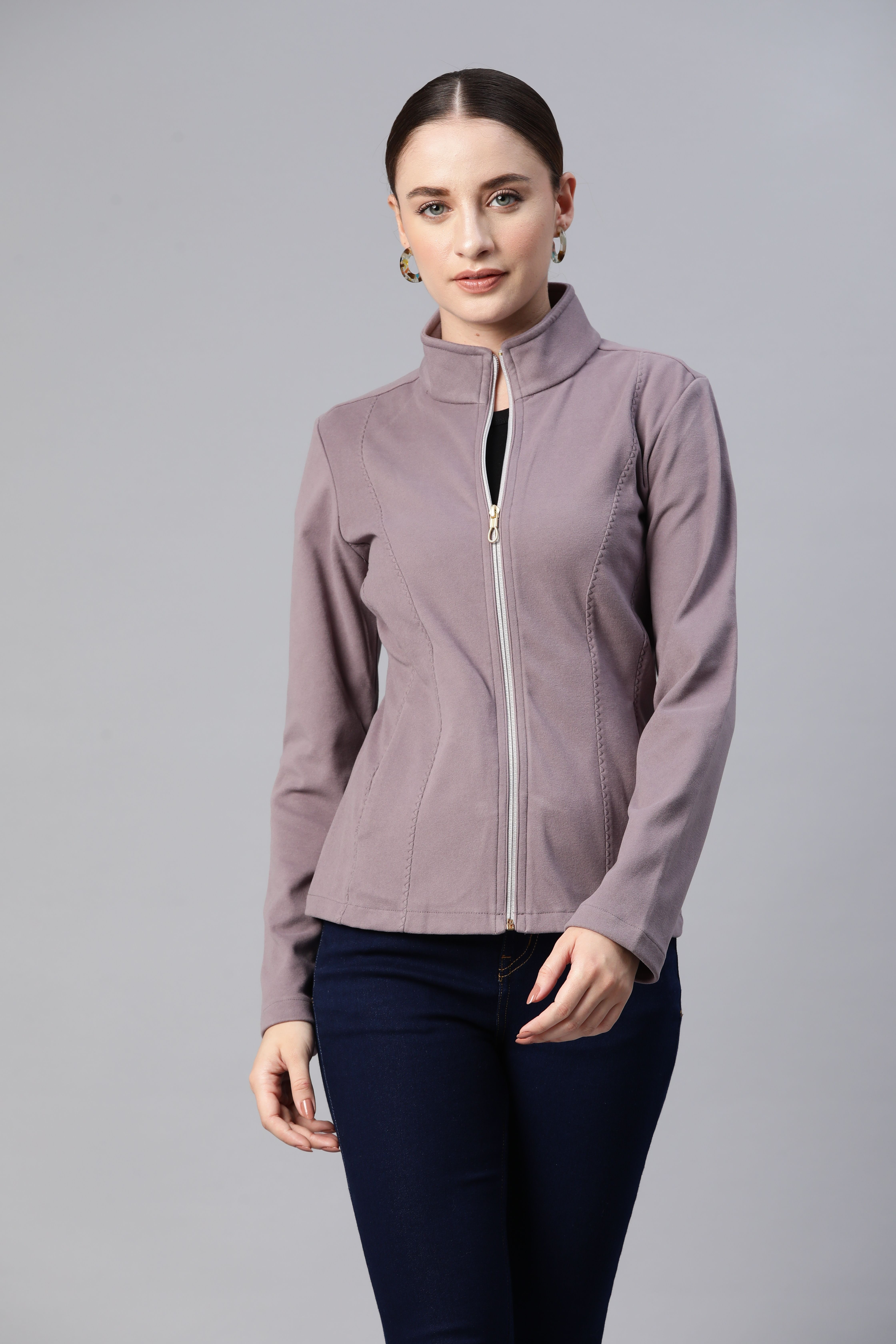 nayam by lakshita Women Solid Fleece Jacket-picture-14
