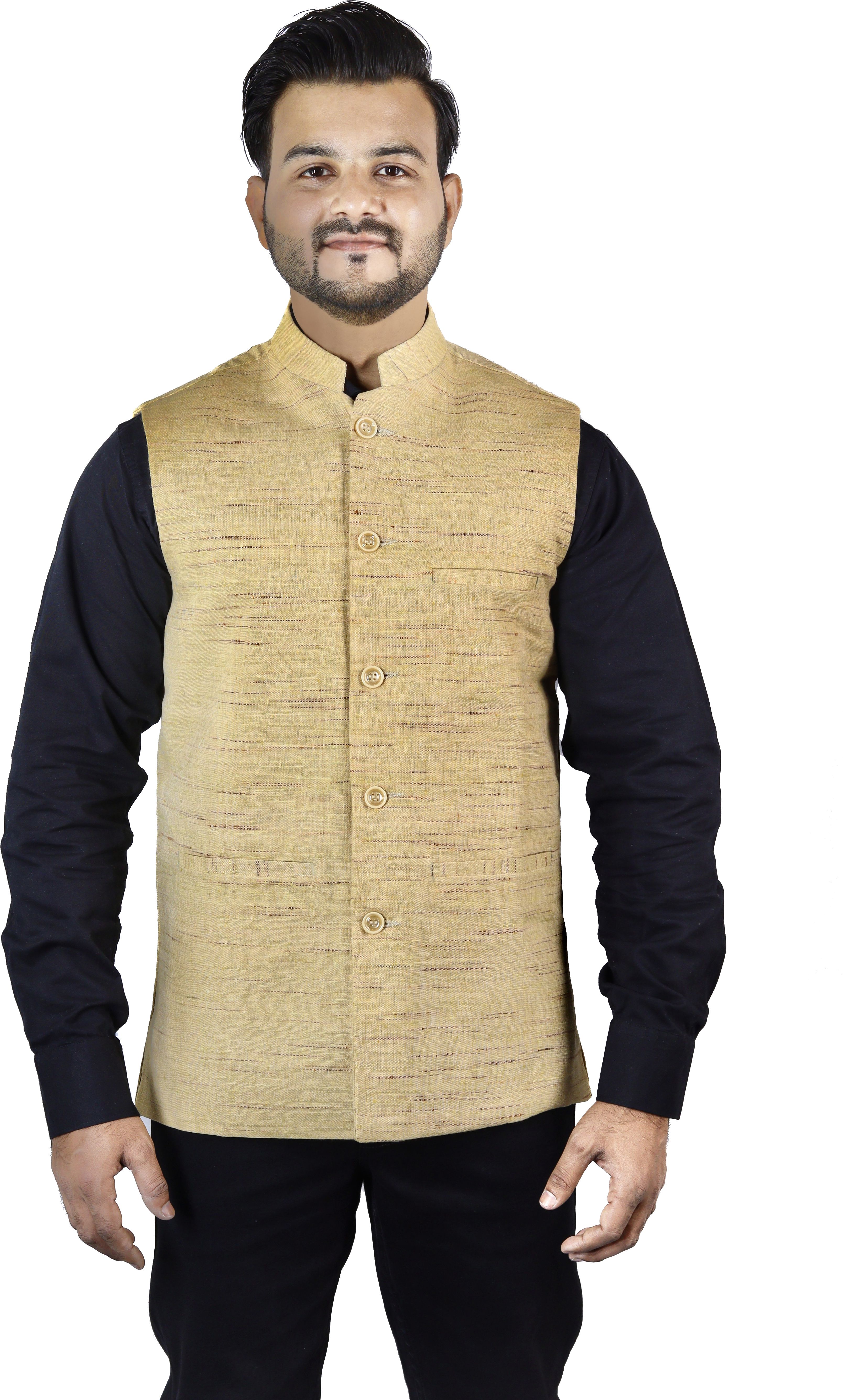 Self Design Men Waistcoat