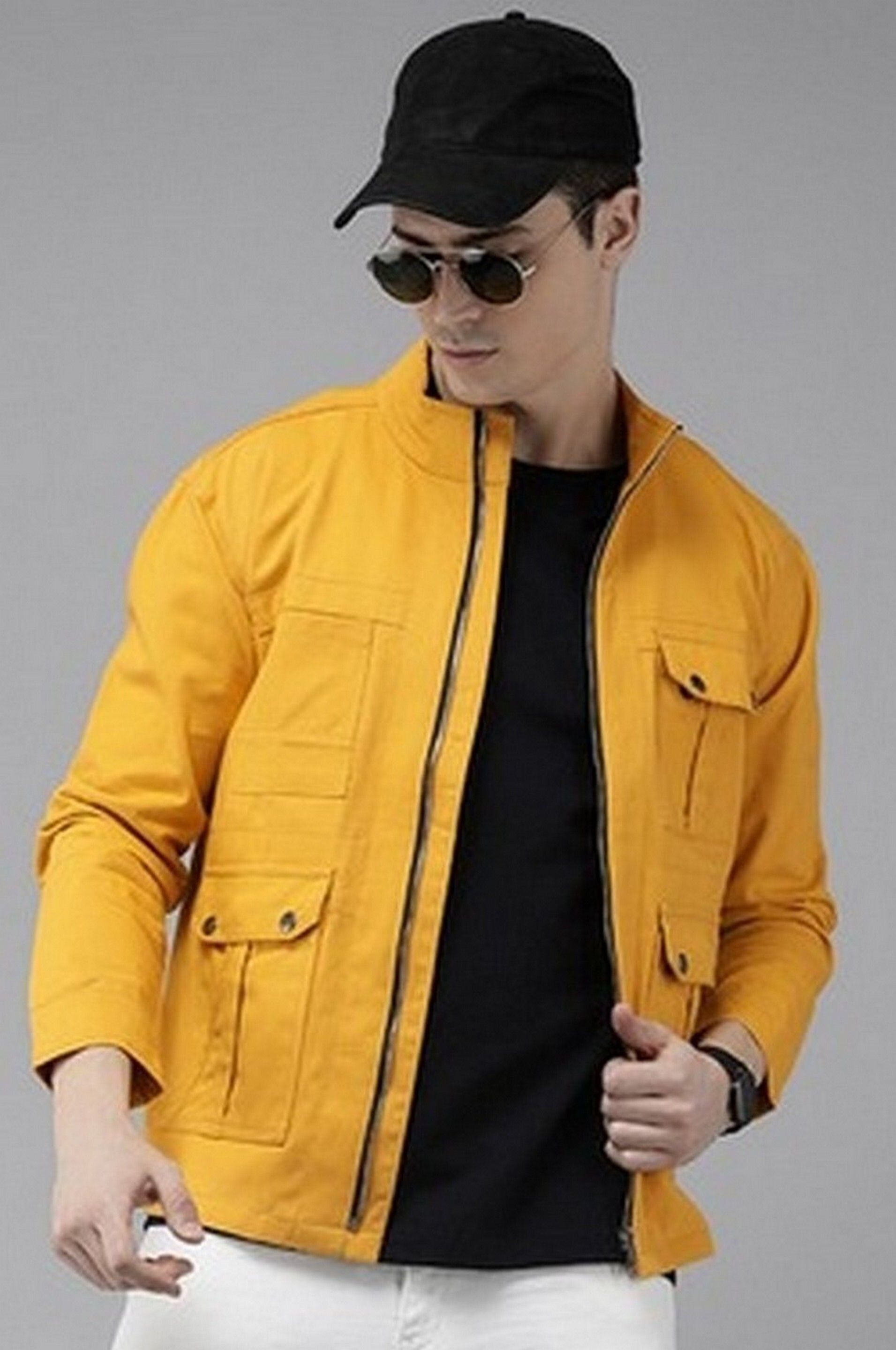 vogati Men Solid Denim Casual Jacket-picture-14