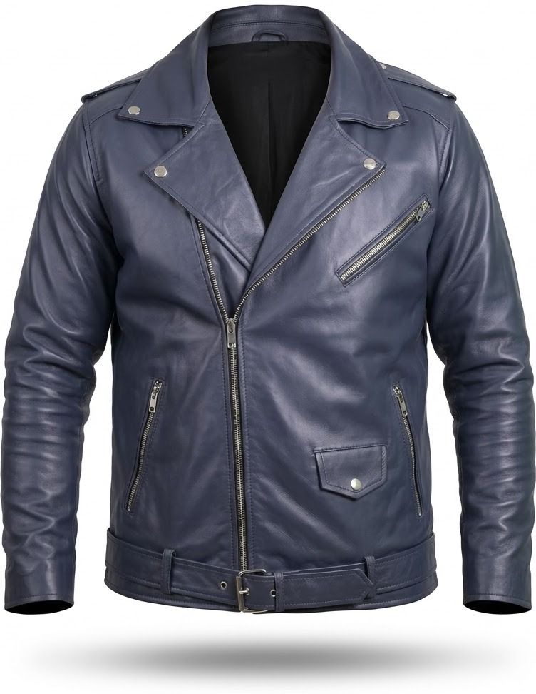 finehide Men Striped Biker/Riding Jacket-picture-38
