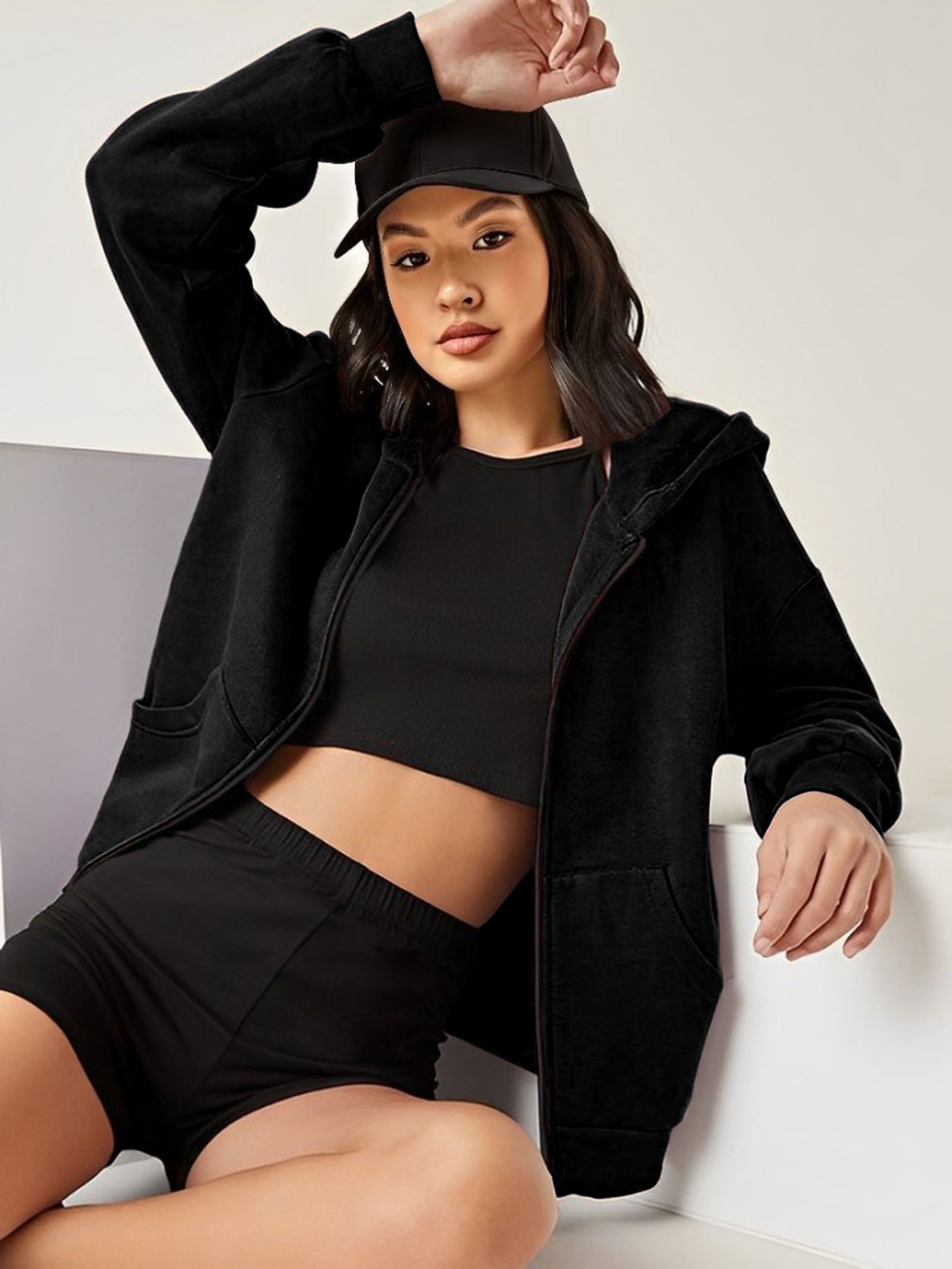 Women Solid Casual Jacket-image-16