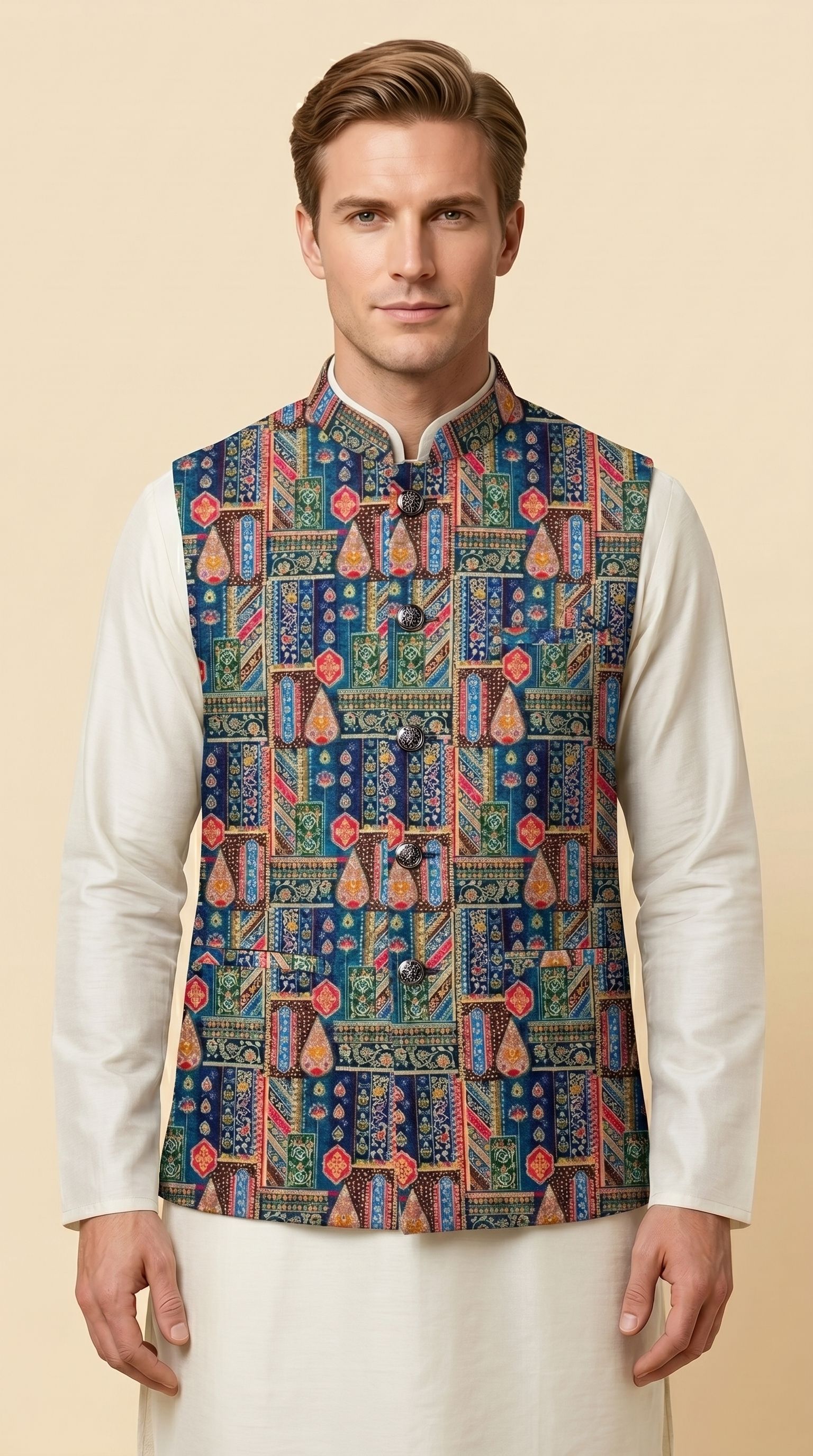 safa marwa Embroidered Men Waistcoat-picture-20