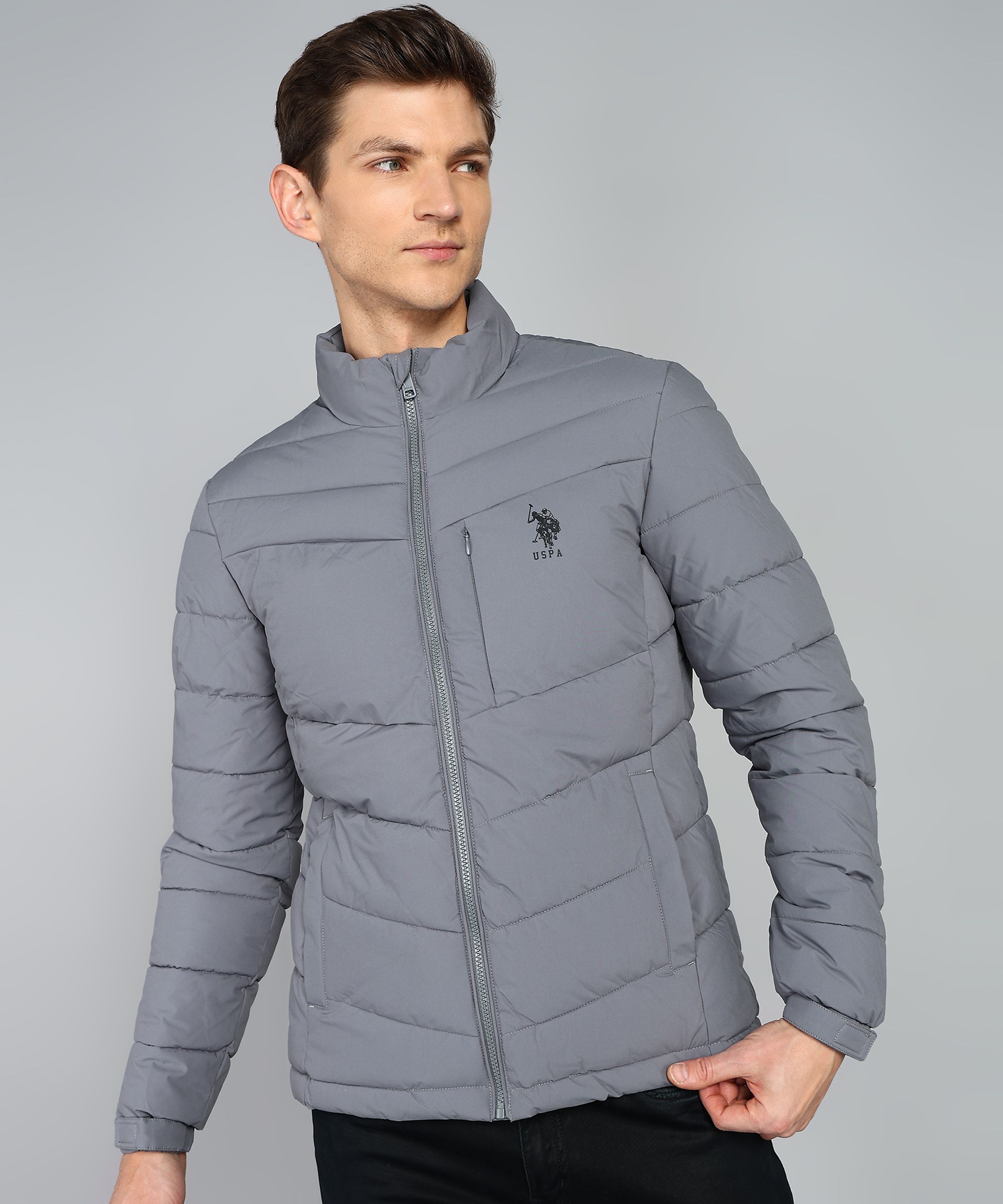 u.s. polo assn. Men Solid Quilted Jacket-picture-46