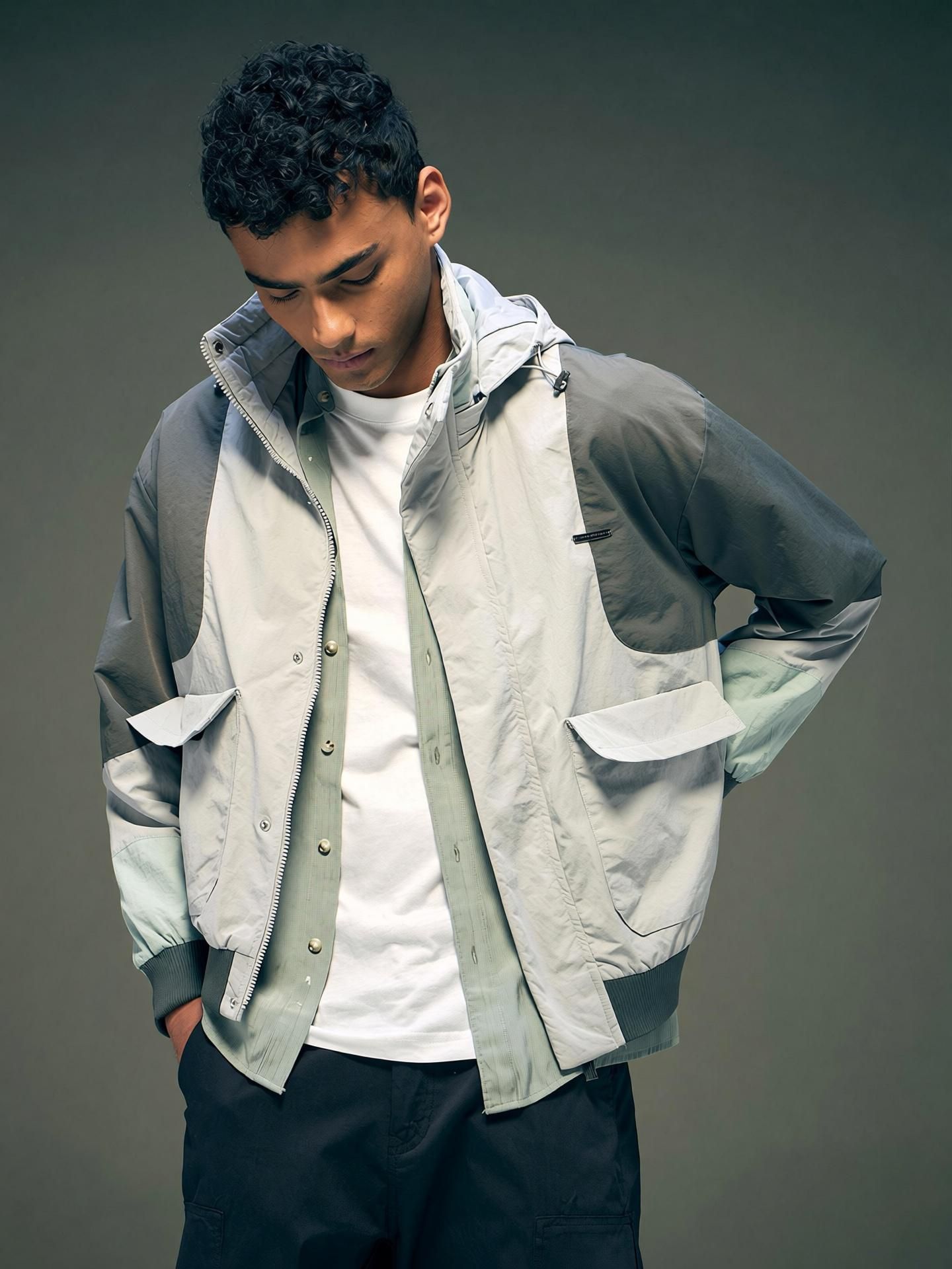Men Solid Bomber Jacket-image-41