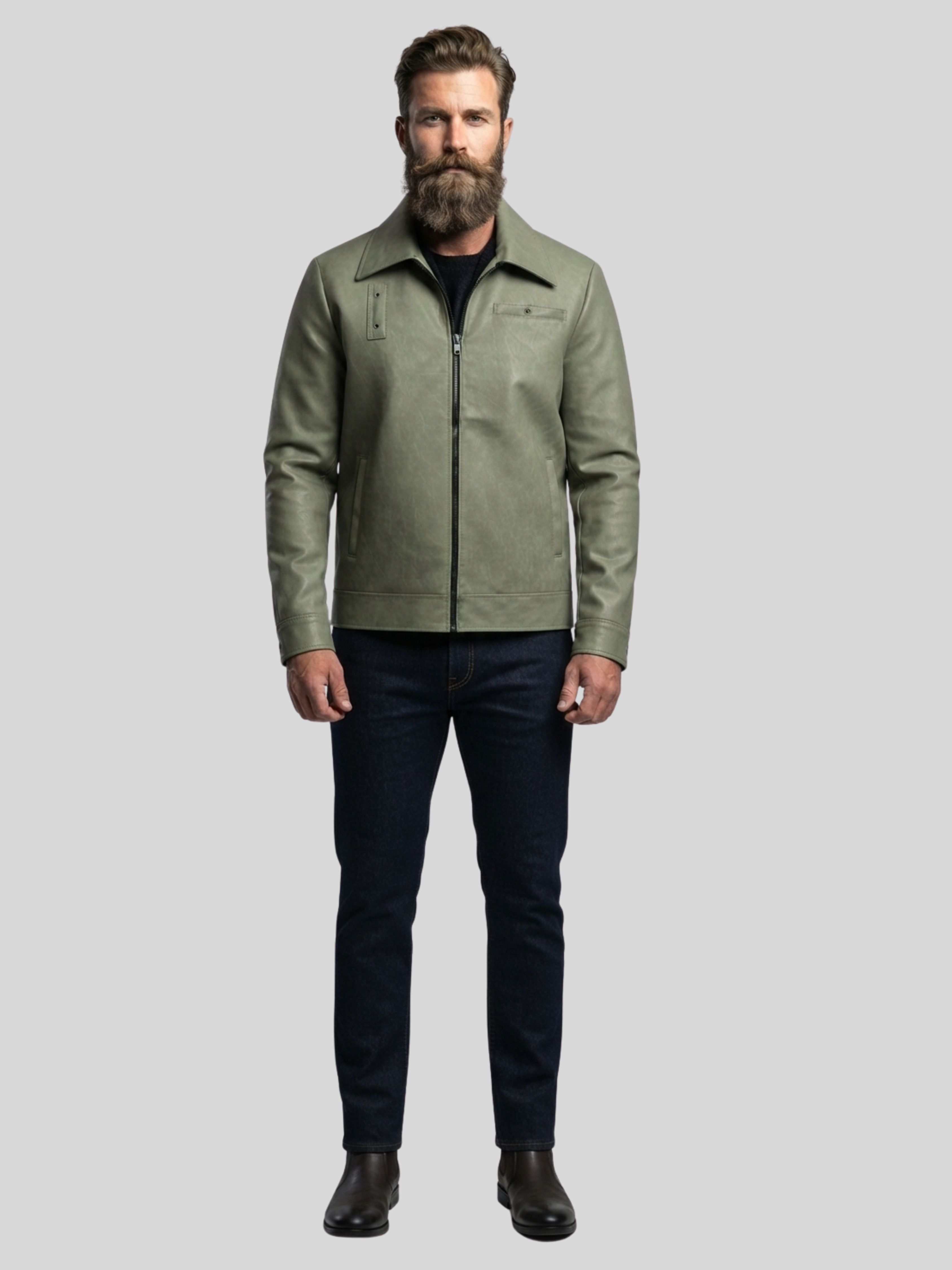 mark mine Men Solid Leather Jacket-picture-12