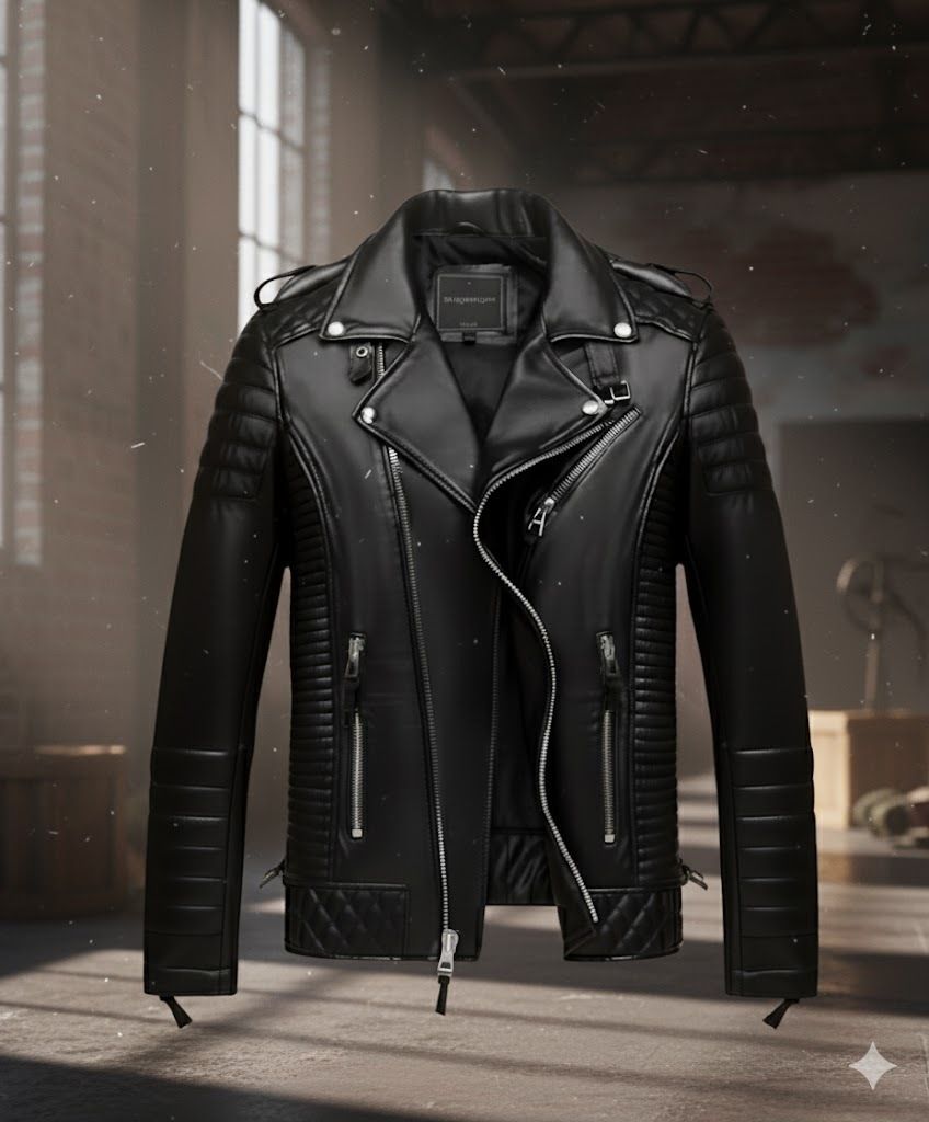 Men Solid Biker/Riding Jacket-image-6