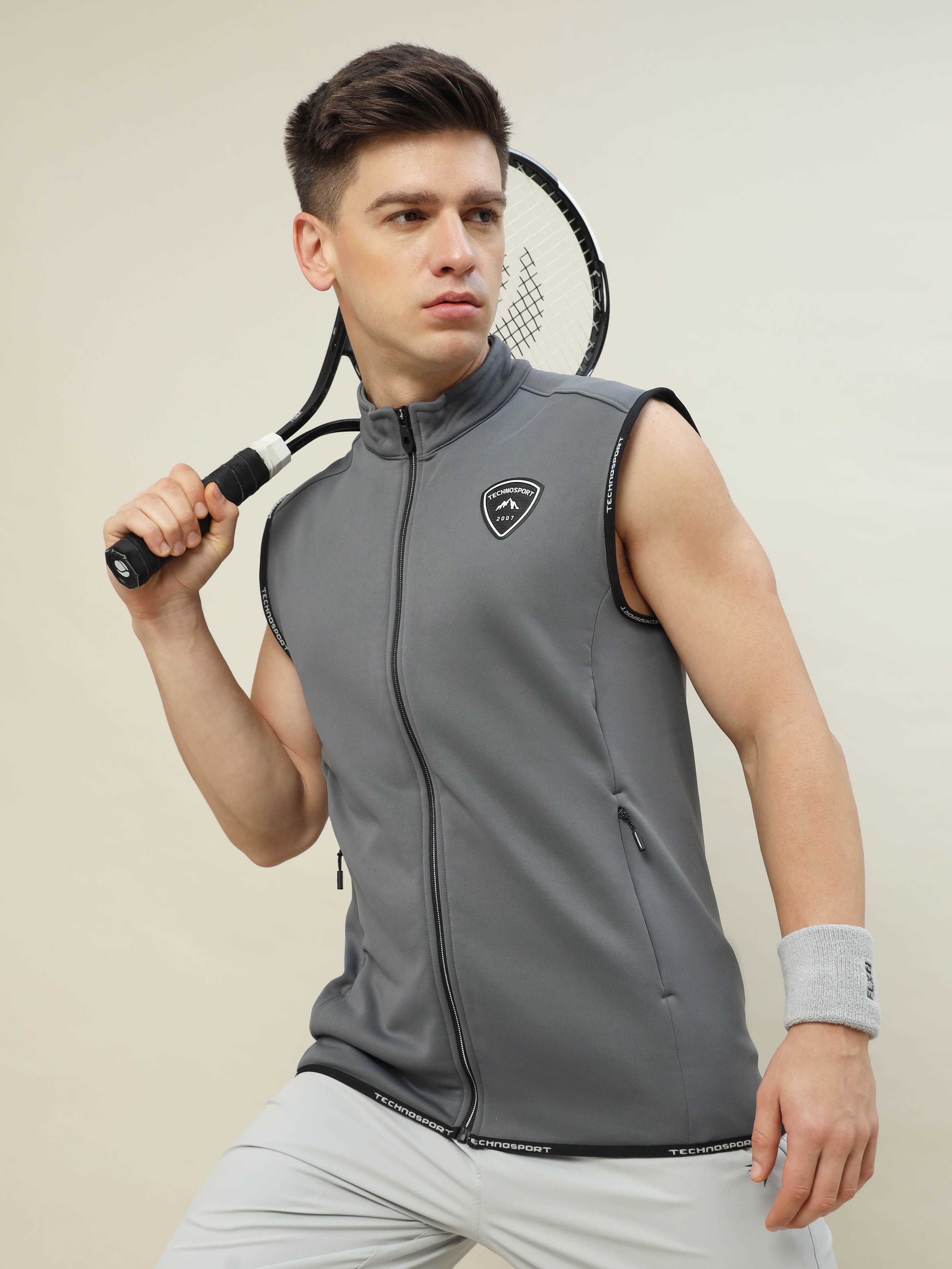 technosport Men Solid Fleece Jacket-picture-12