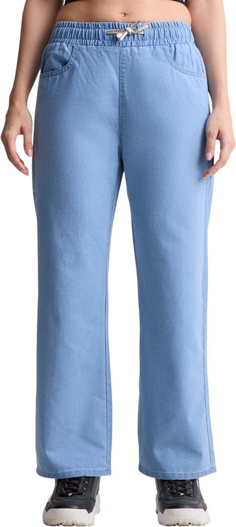 3butterflies Women Boyfriend Mid Rise Light Blue Jeans-picture-2