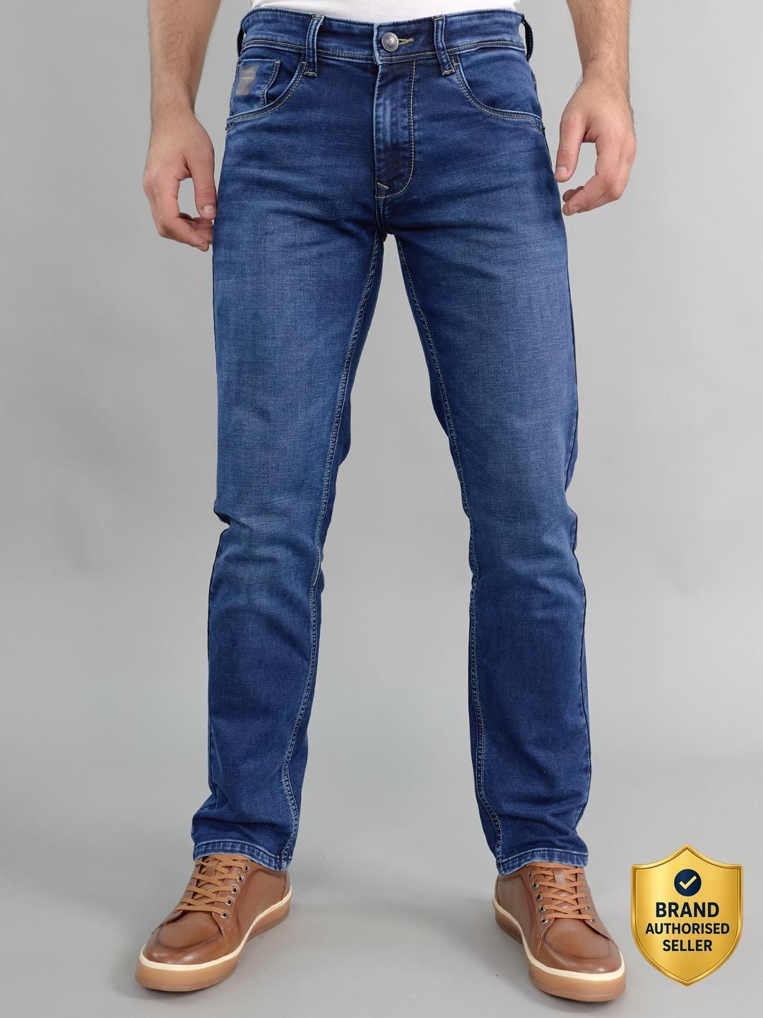 monte carlo Men Regular Mid Rise Dark Blue Jeans-picture-13