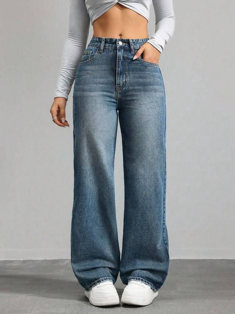 hunter & hayes Women Baggy Fit High Rise Blue Jeans-picture-19