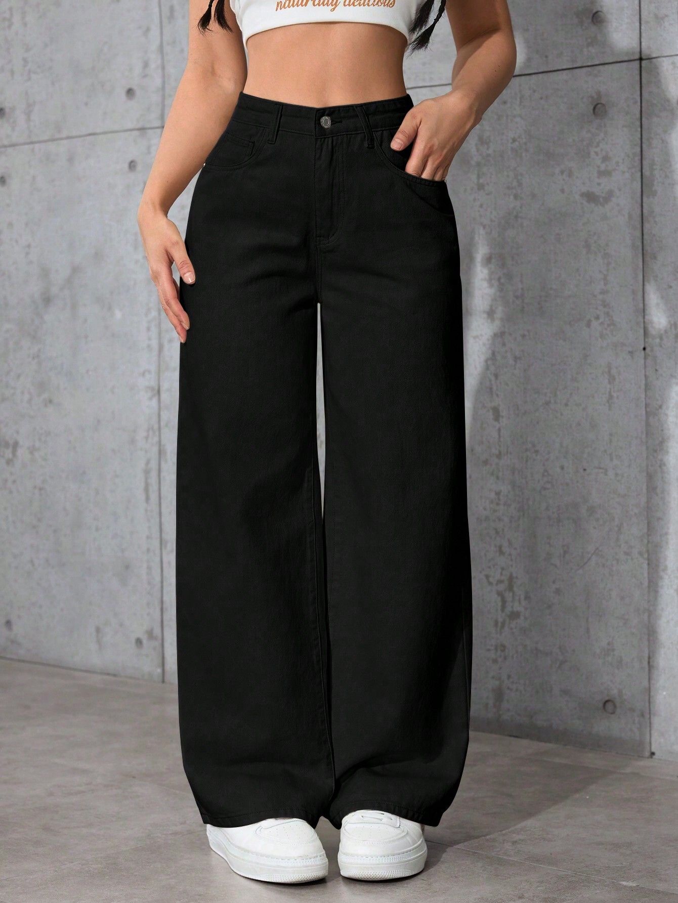 mercel Women Flared High Rise Black Jeans-picture-10