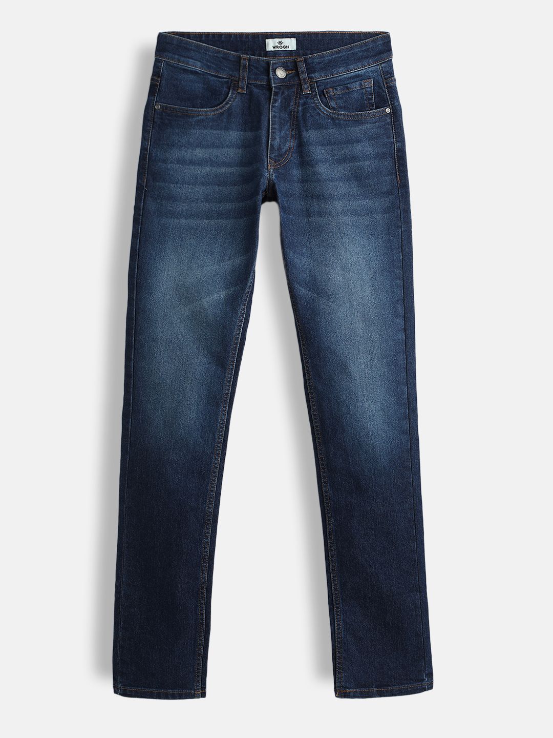 wrogn Men Slim Mid Rise Blue Jeans-picture-15