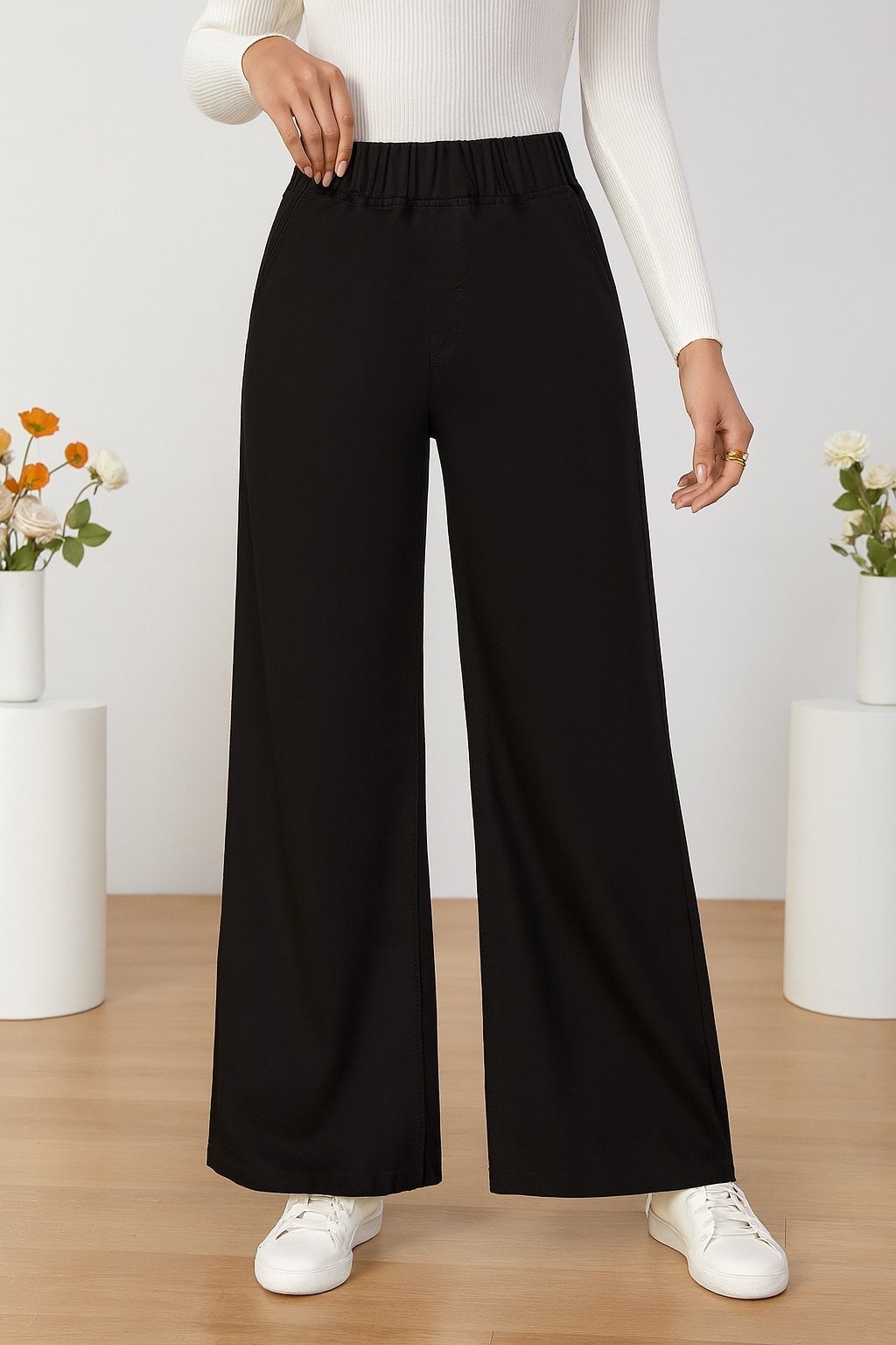 kashian Women Boyfriend High Rise Black Jeans-picture-15