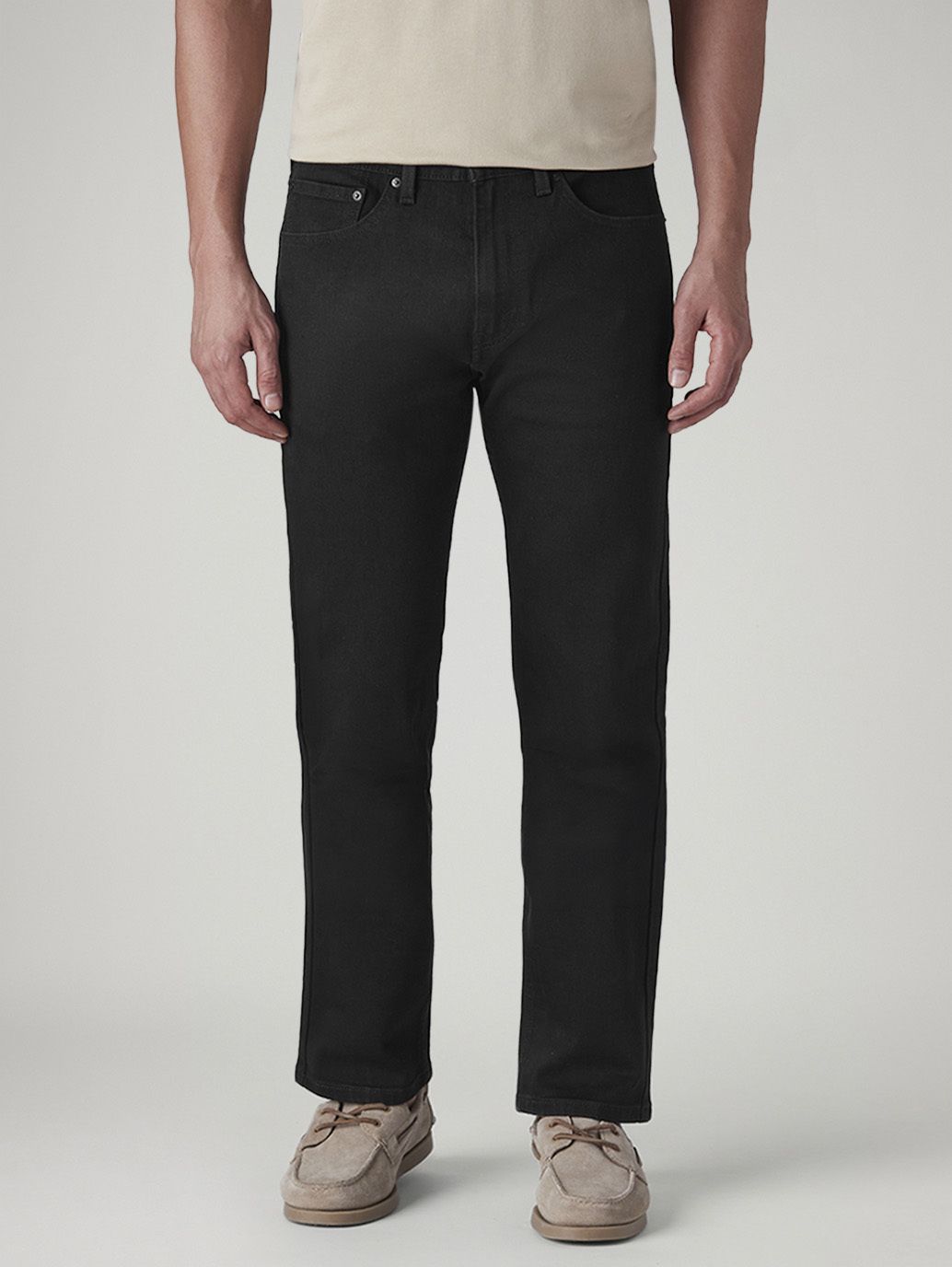 levi's Men Straight Fit Mid Rise Black Jeans-picture-38