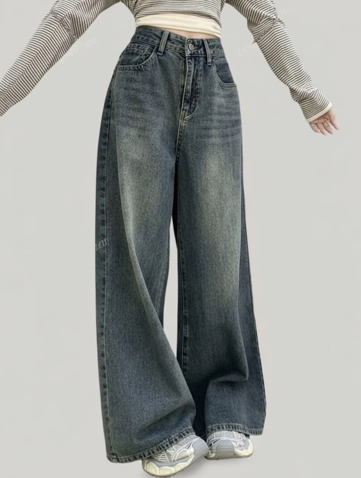Women Baggy Fit High Rise Blue Jeans-image-20