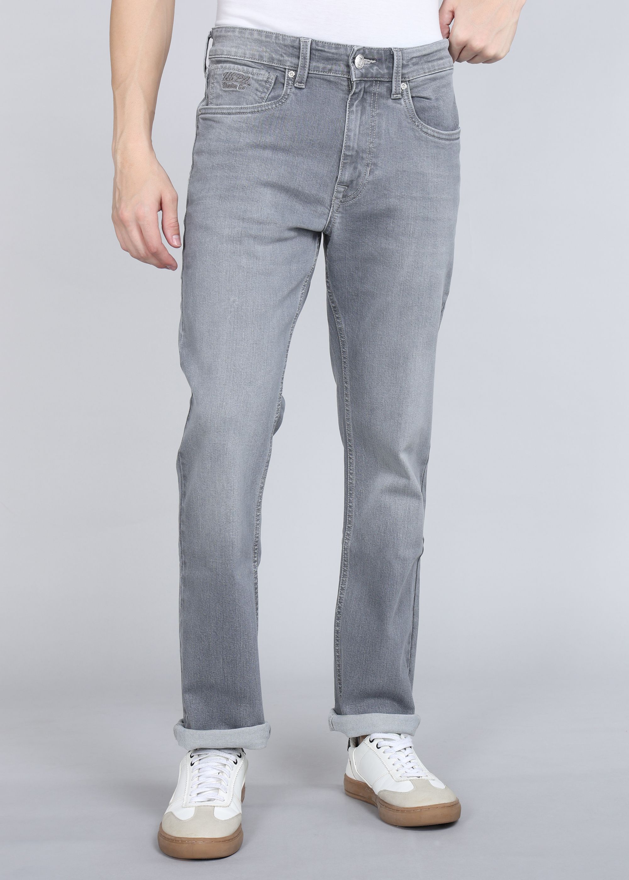 u.s. polo assn. denim co. Men Regular Mid Rise Grey Jeans-picture-14