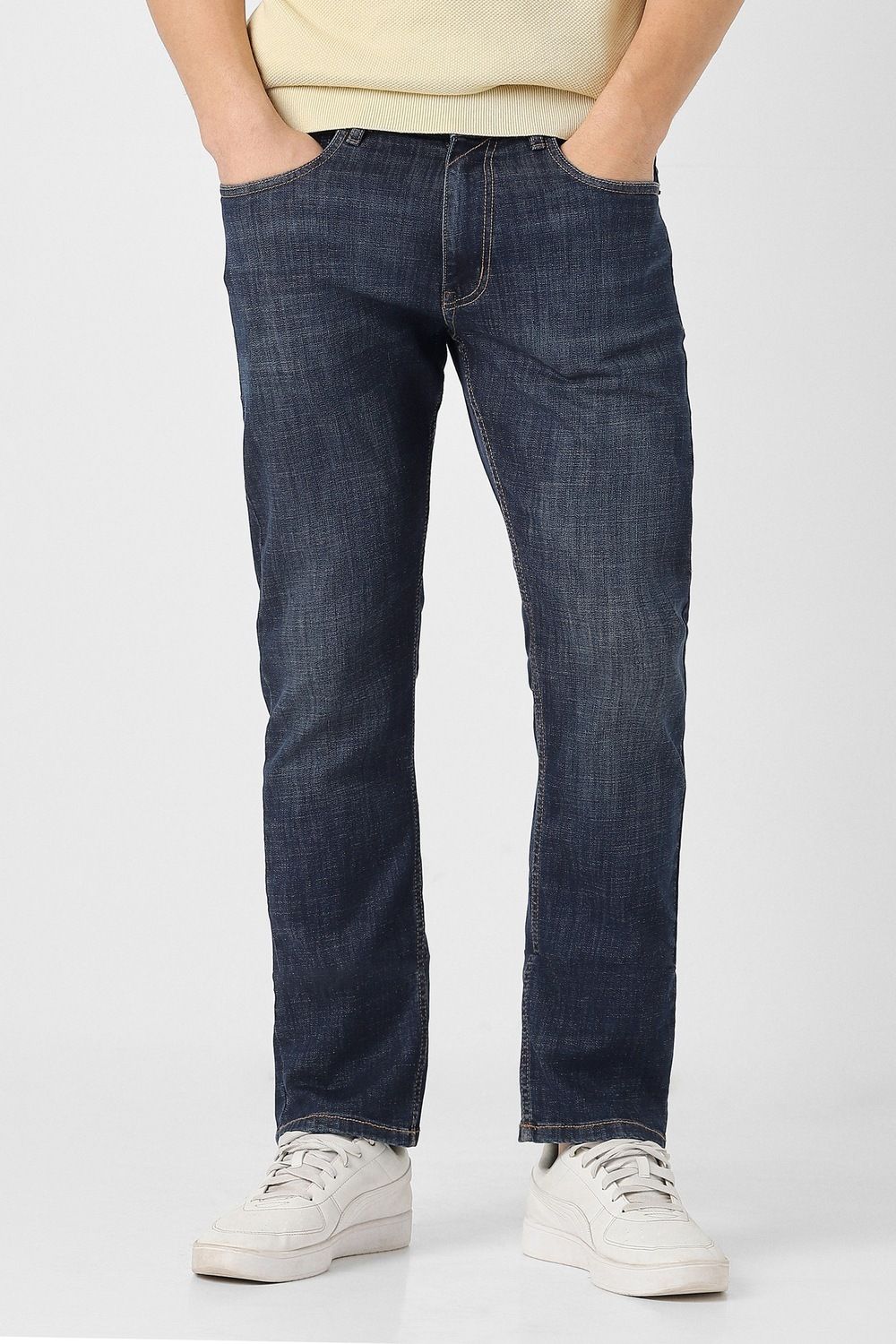 peter england Men Regular Mid Rise Dark Blue Jeans-picture-12
