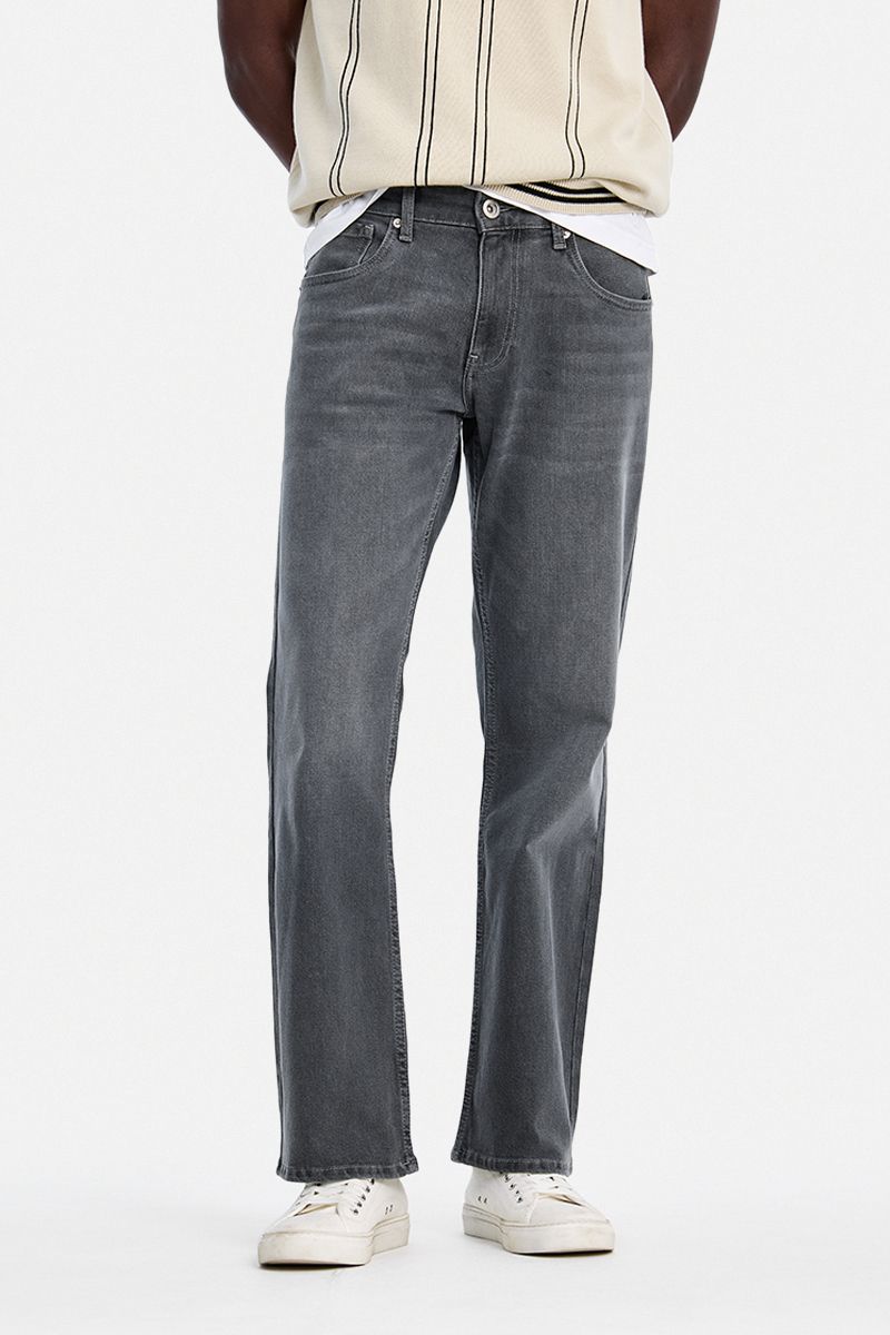 snitch Men Boot-Leg Mid Rise Grey Jeans-picture-28