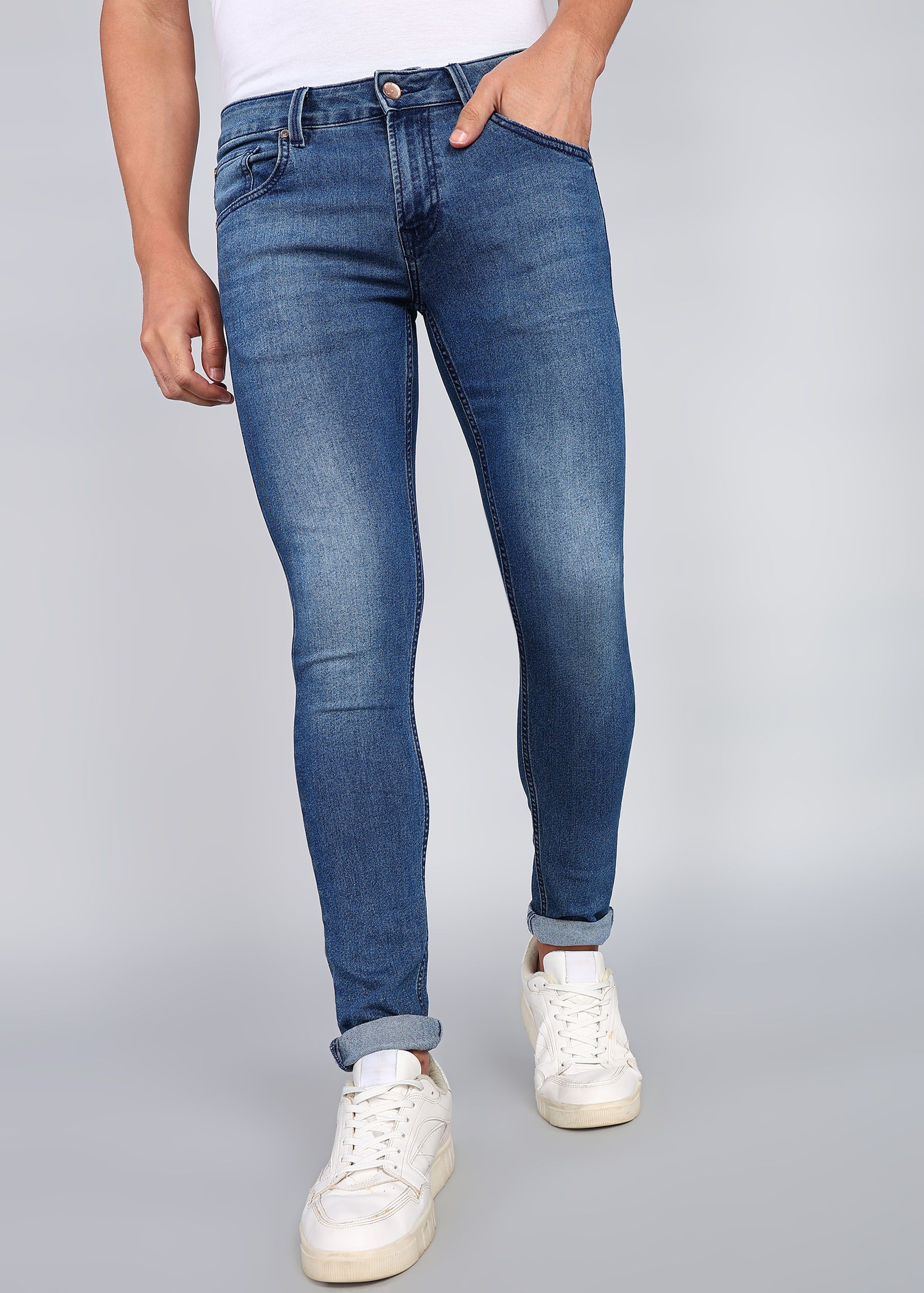 spykar Men Skinny Low Rise Blue Jeans-picture-13