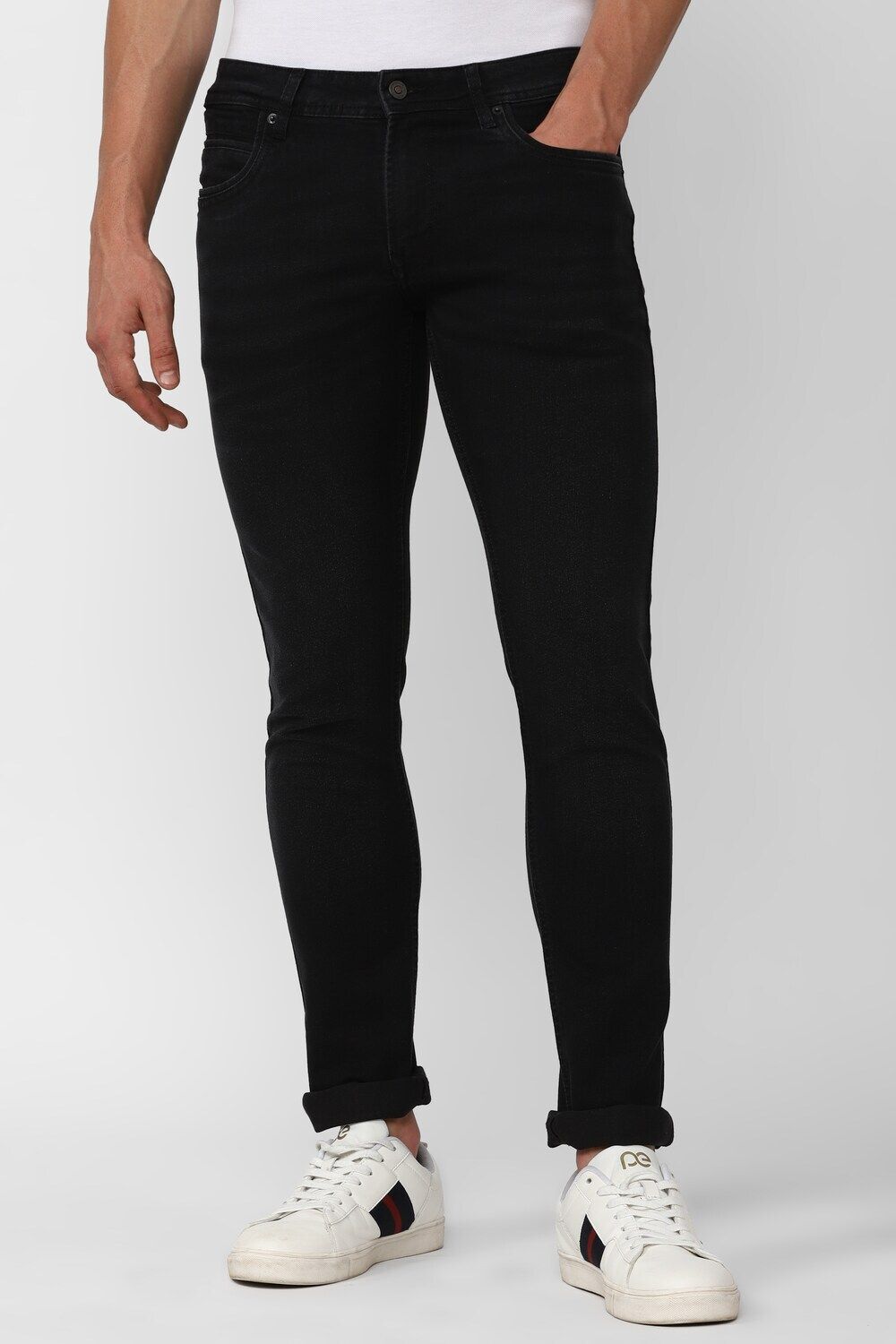 peter england Men Skinny Mid Rise Black Jeans-picture-23