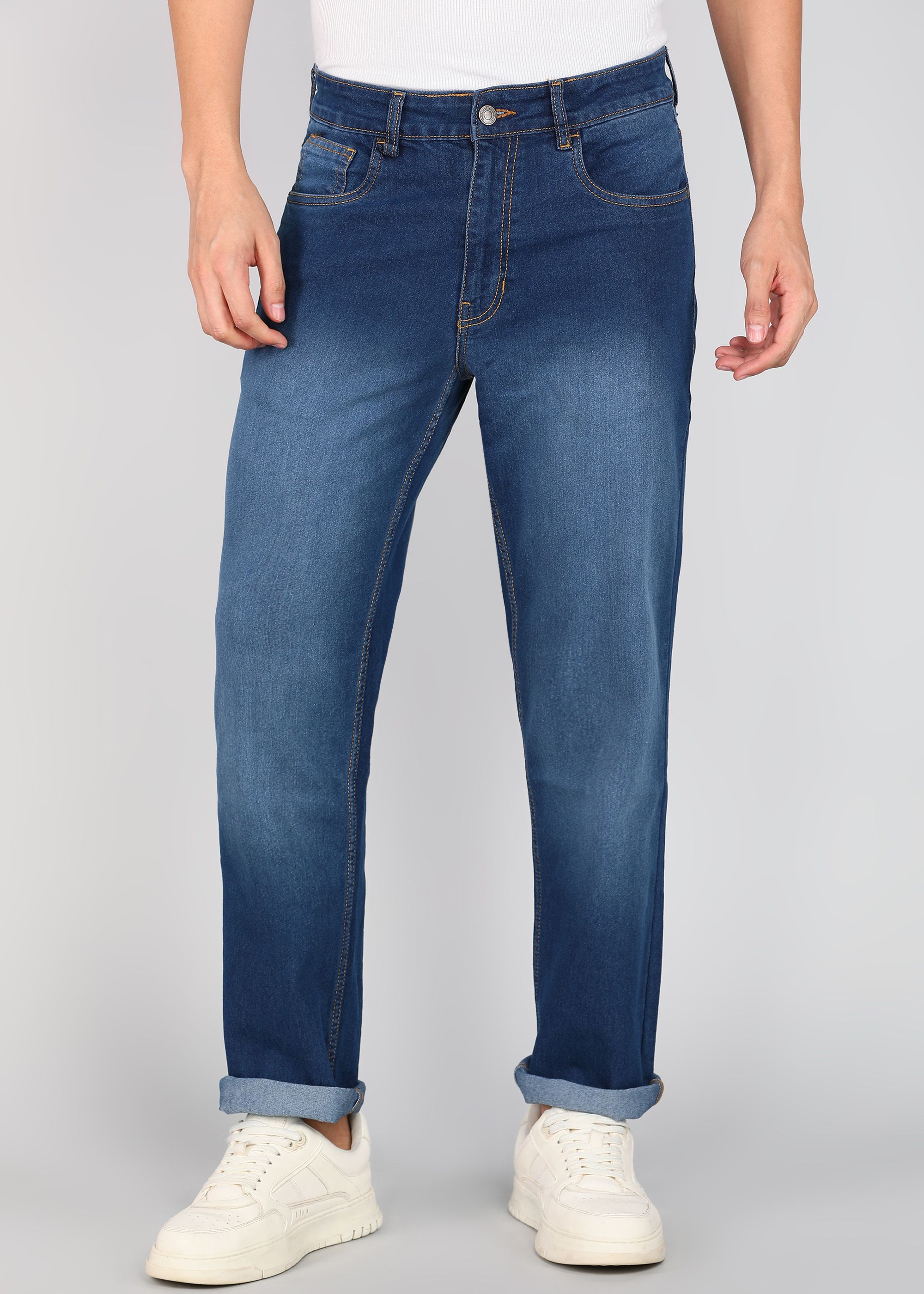 roadster Men Regular Mid Rise Light Blue Jeans-picture-20
