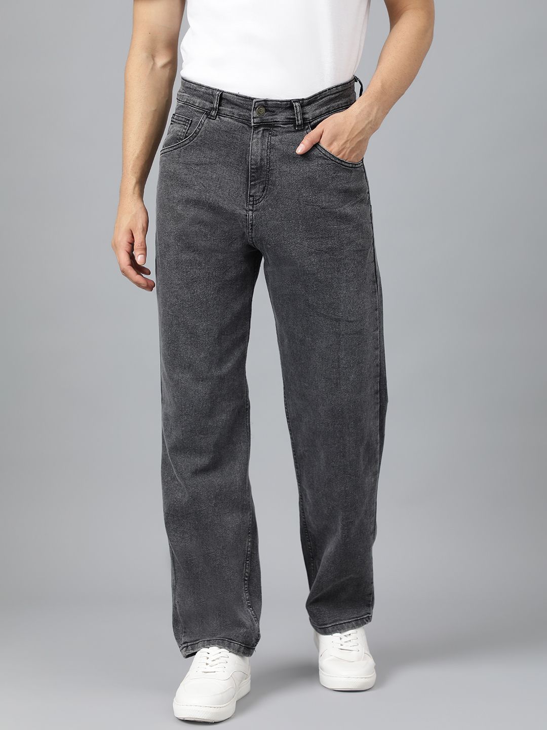 kotty Men Regular Low Rise Black Jeans-picture-41