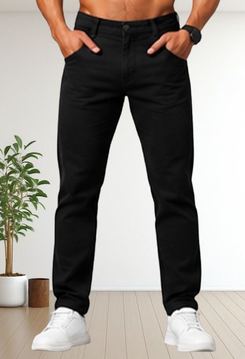 denim rush Men Regular Mid Rise Black Jeans-picture-40