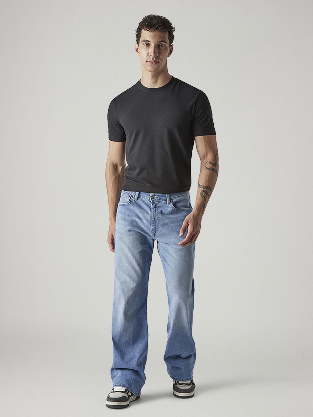 levi's Men Boot-Leg Mid Rise Light Blue Jeans-picture-14