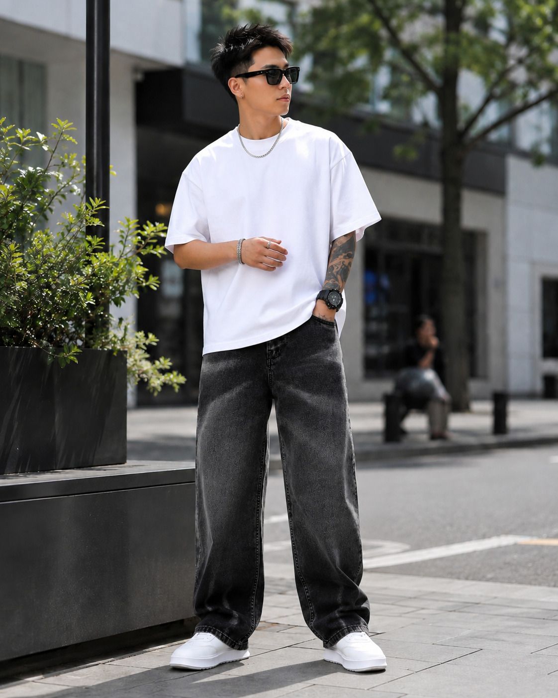 denim hawk Men Loose Fit Mid Rise Grey Jeans-picture-37