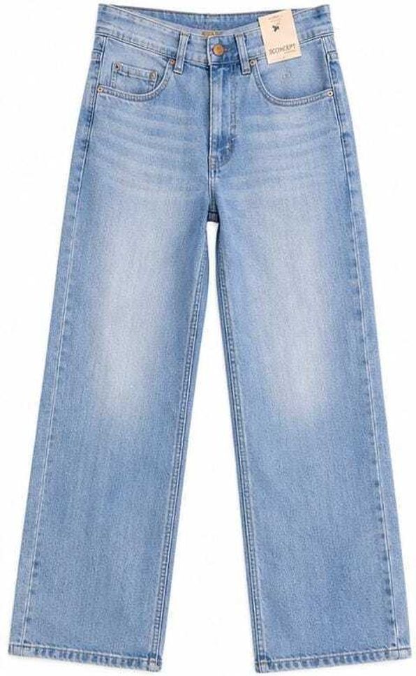 nfg Men Wide Leg Mid Rise Blue Jeans-picture-42