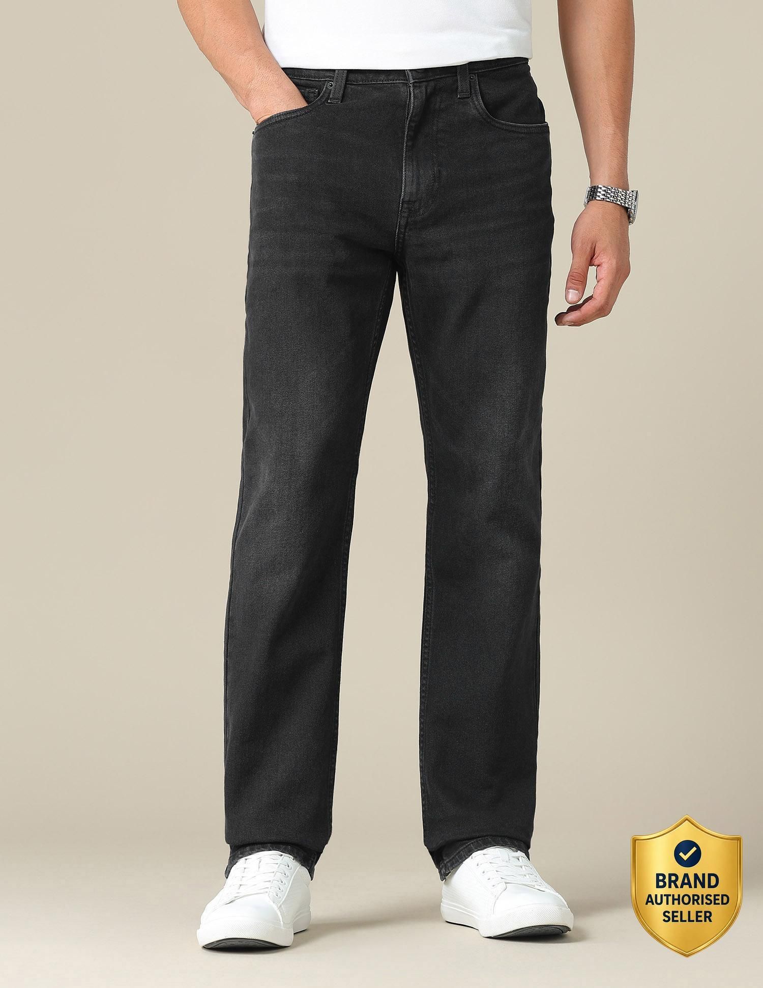 u.s. polo assn. denim co. Men Straight Fit Mid Rise Black Jeans-picture-12