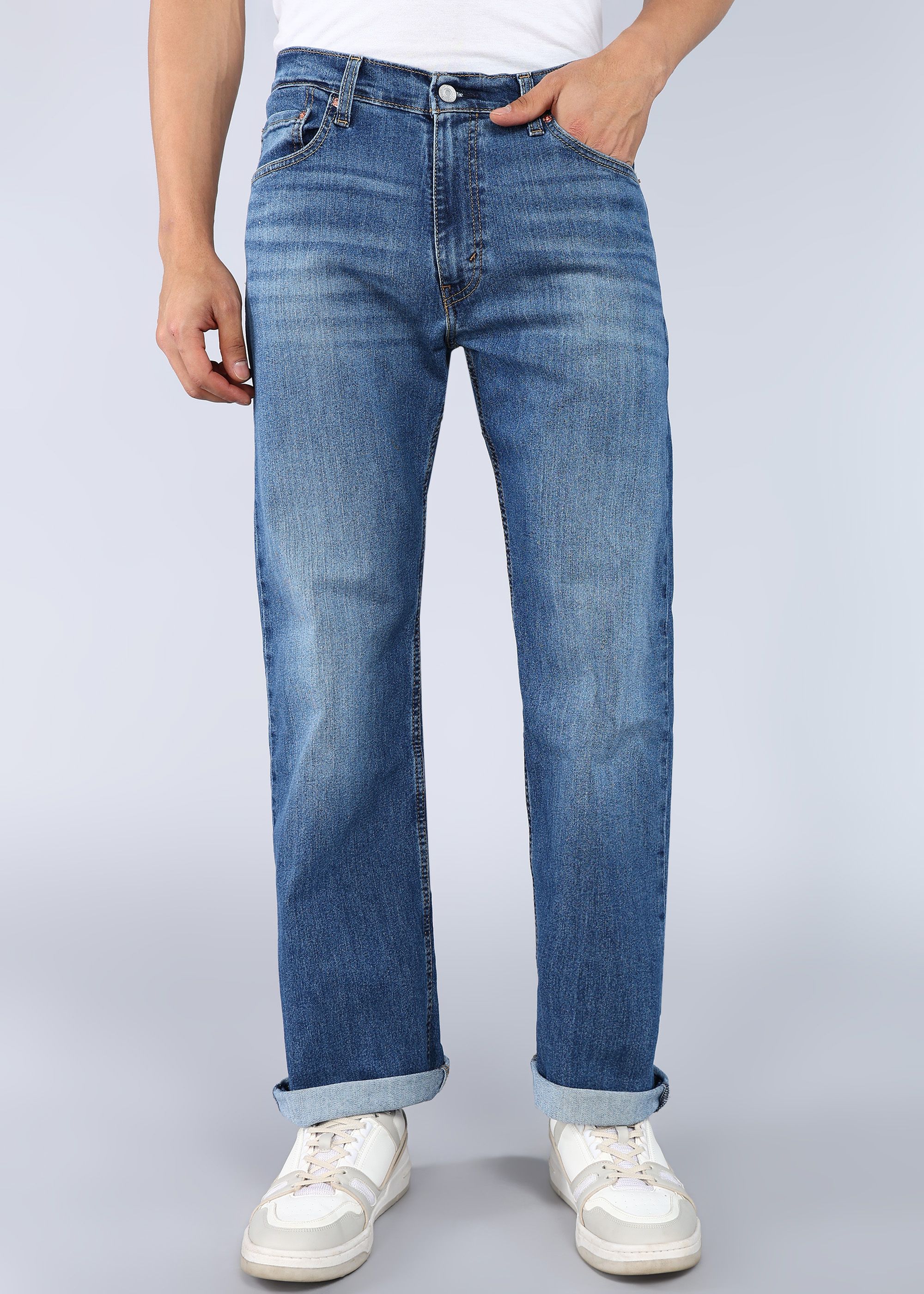 levi's Men Relaxed Fit Mid Rise Blue Jeans-picture-12