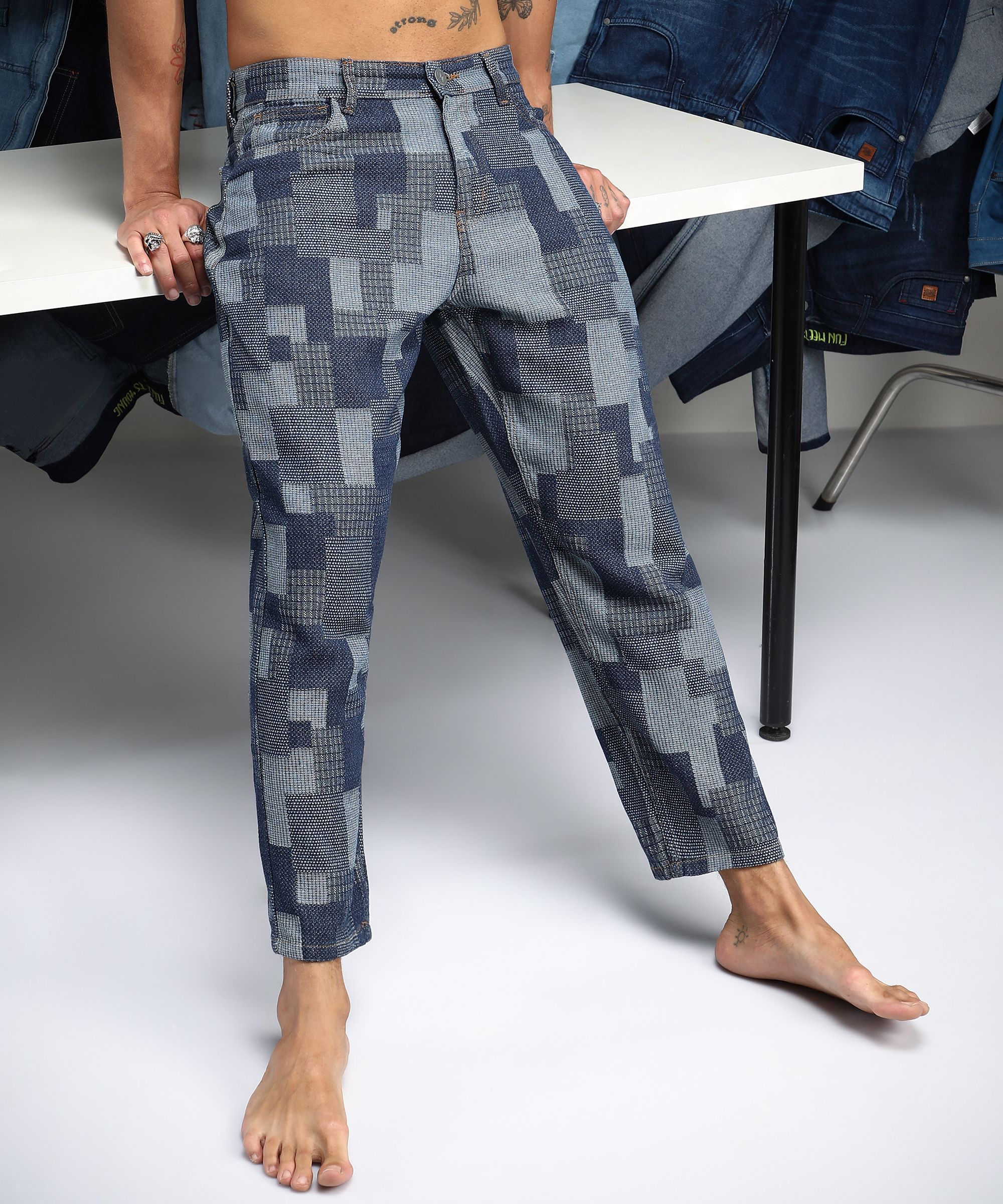 campus sutra Men Regular Mid Rise Blue Jeans-picture-16