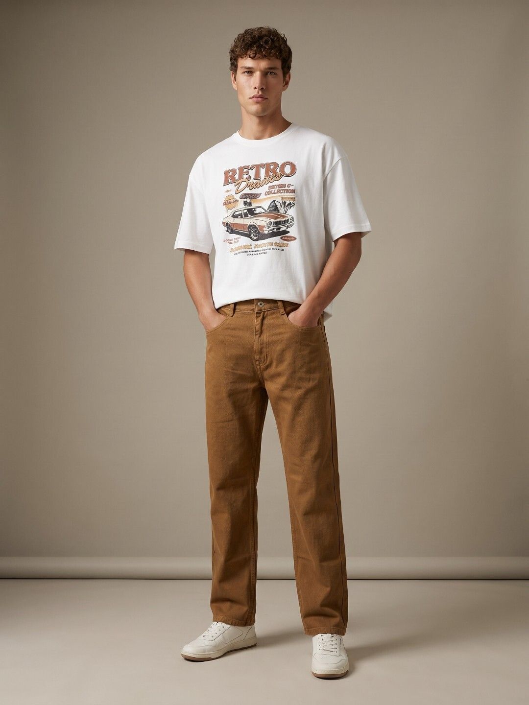 Men Regular Mid Rise Brown Jeans-image-29