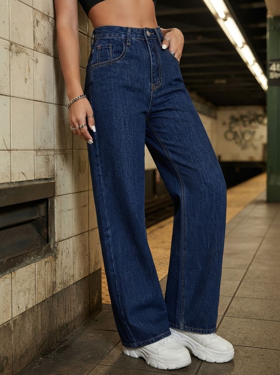 Women Regular Mid Rise Blue Jeans-image-40
