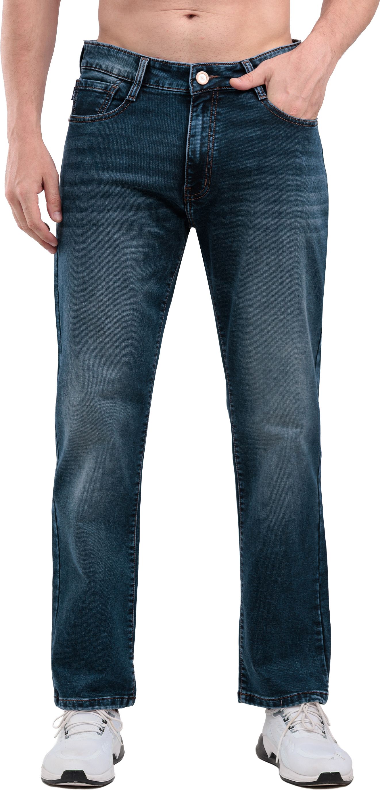 sparky Men Straight Fit Mid Rise Blue Jeans-picture-10